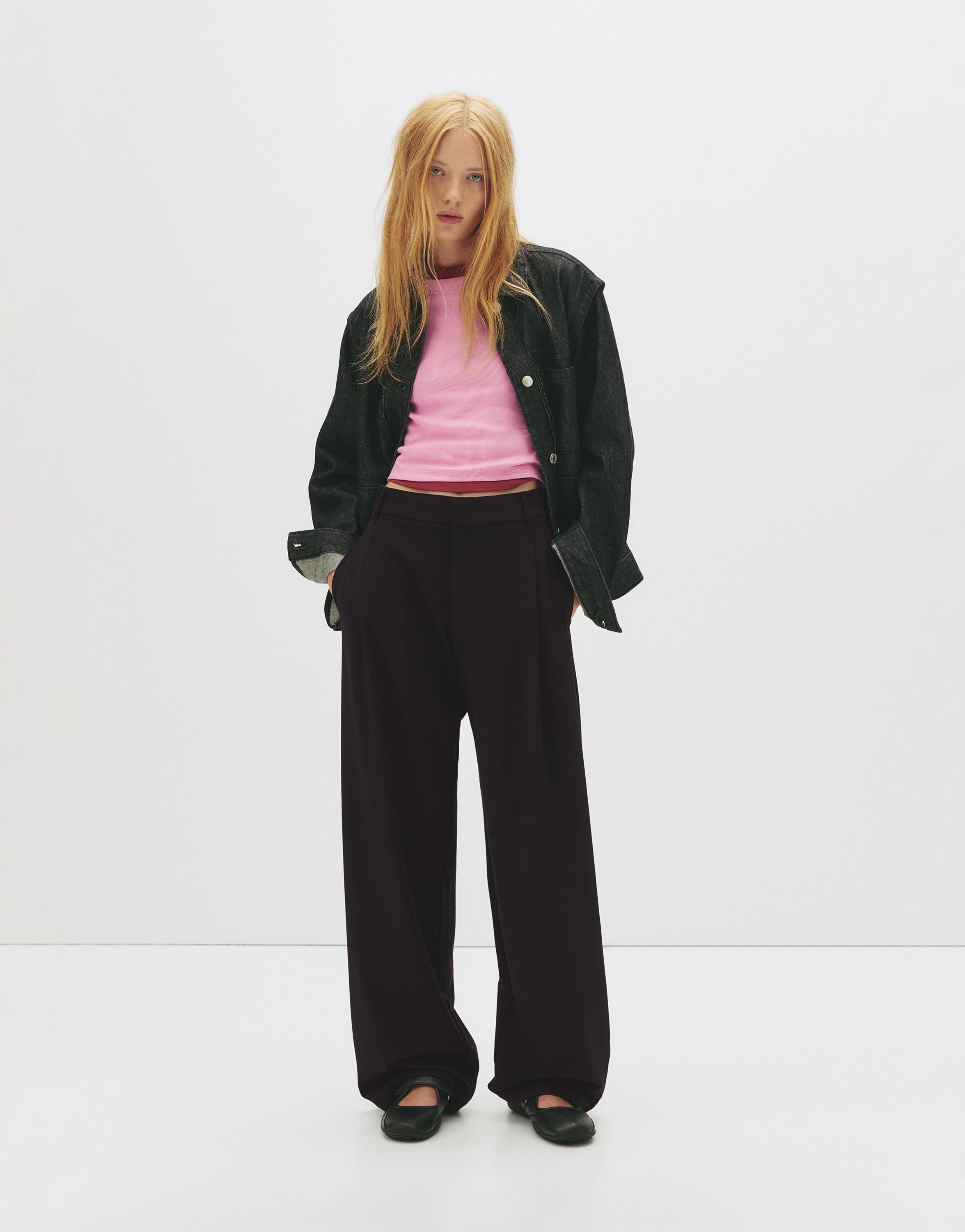 Darted smart trousers — Black