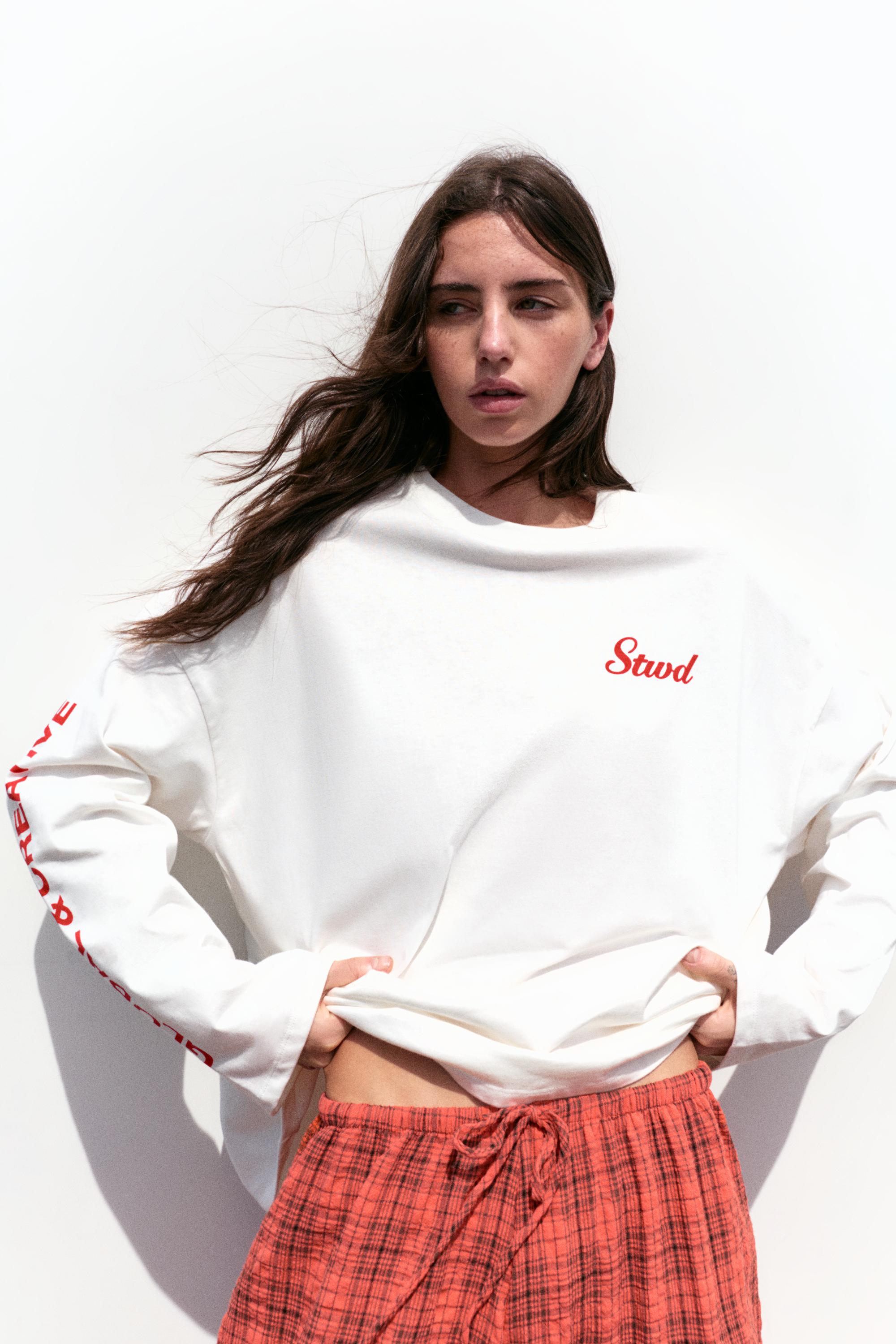 Long sleeve STWD T-shirt — Ice