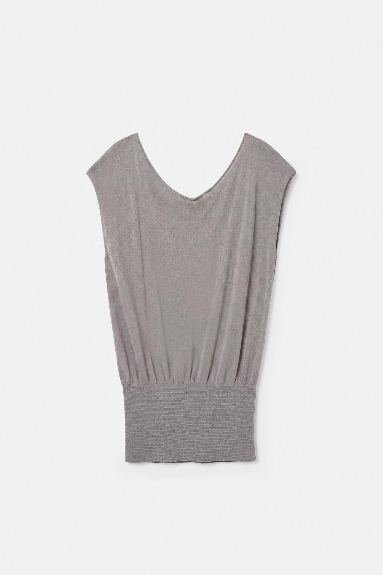 Elastic waist top — Steel