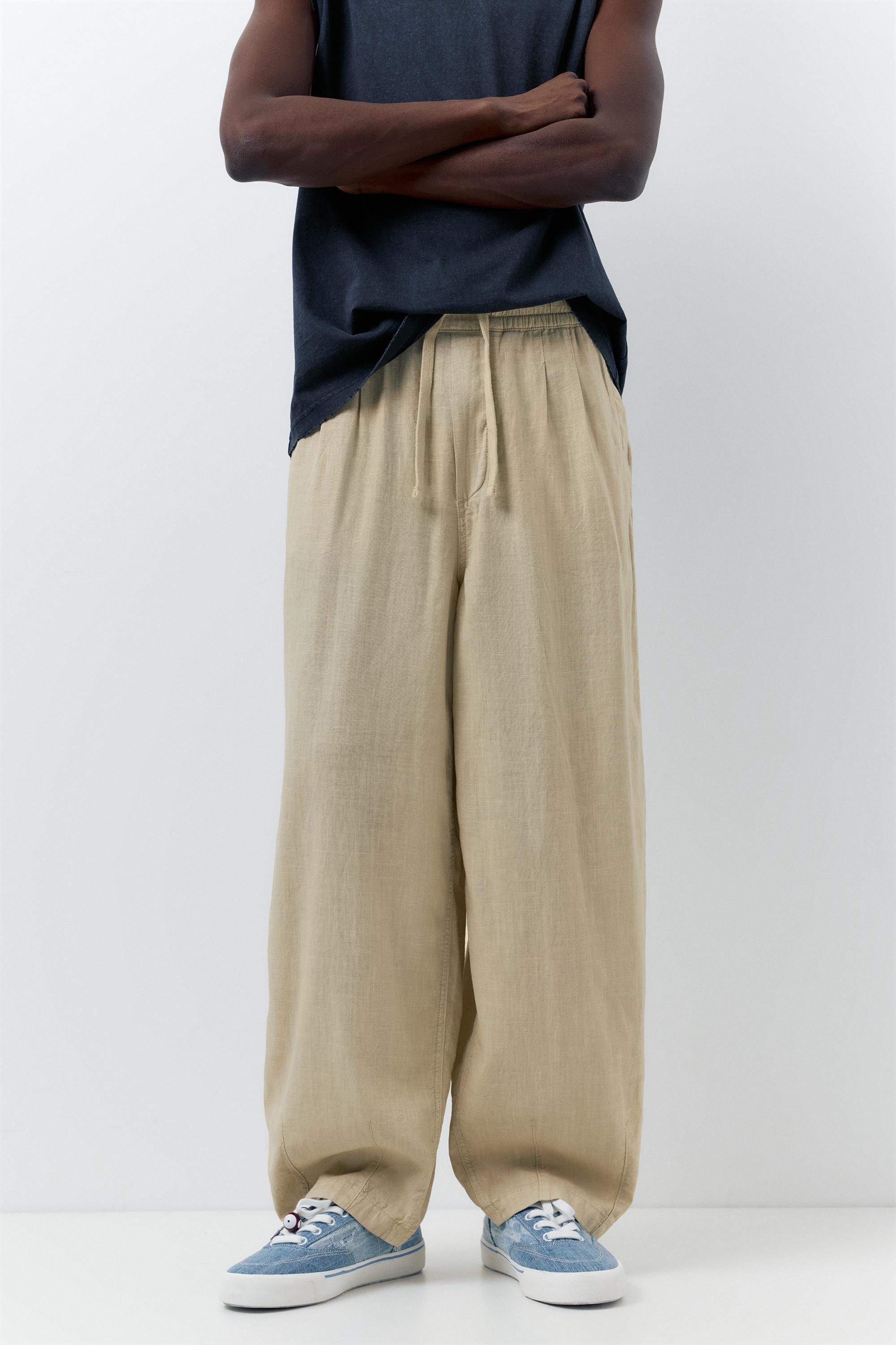 Ketenli jogger pantolon - Görsel 4