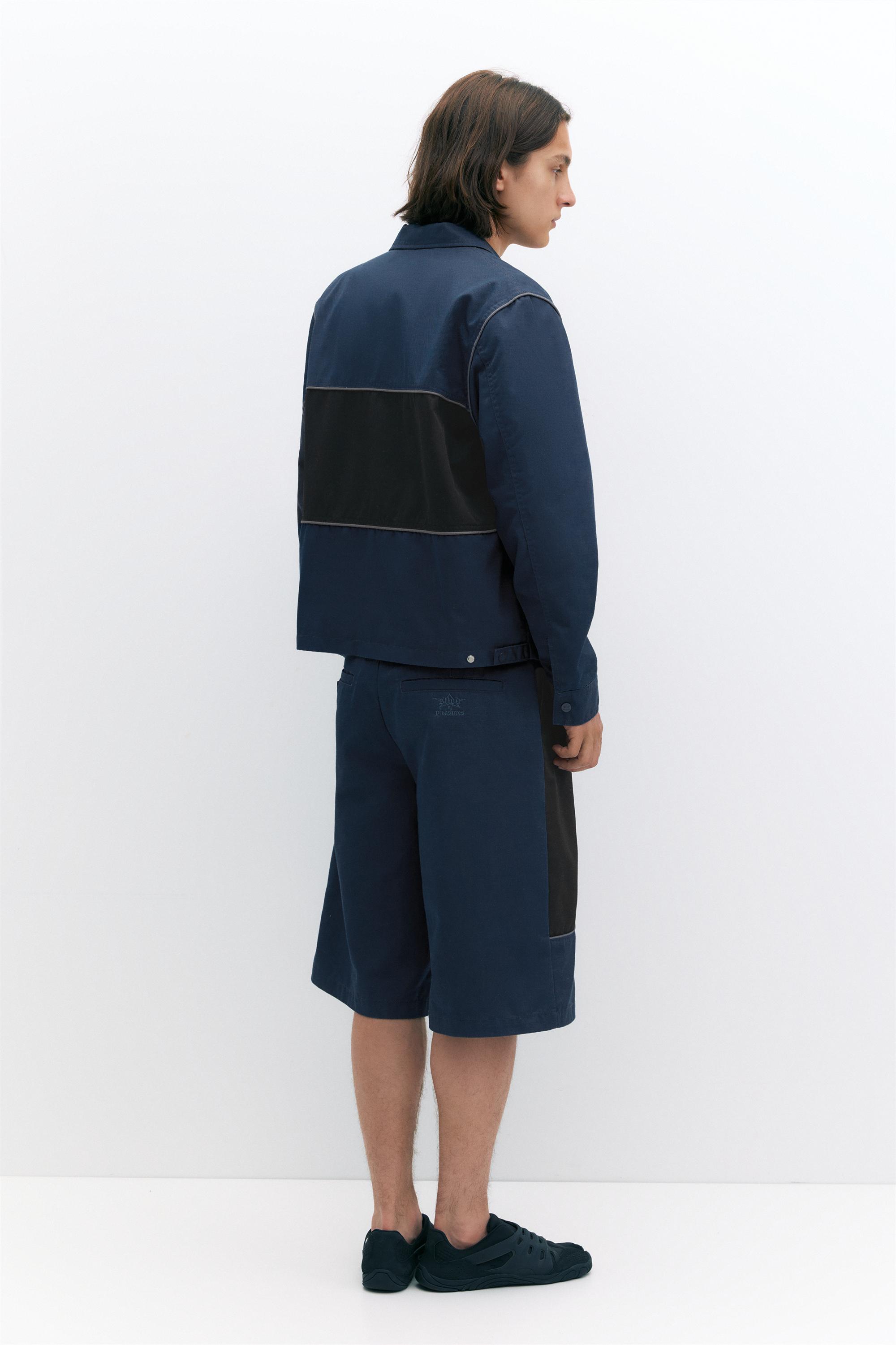 Pleasures x STWD panelled jacket — Dark navy