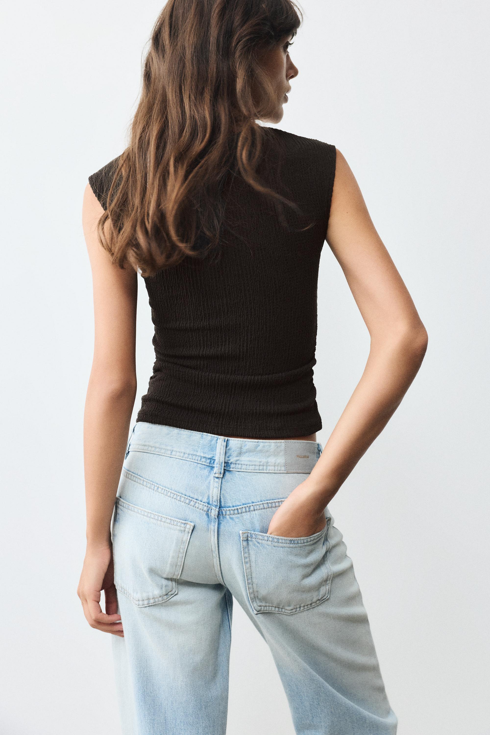 Crepe top — Brown