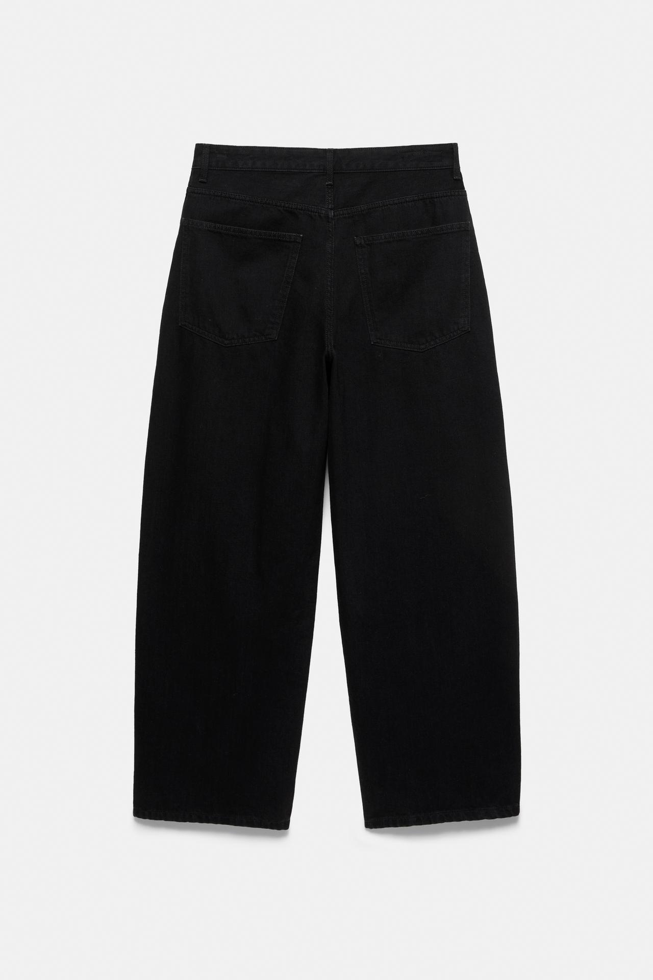 Baggy relaxed fit graphic jeans — Faded black