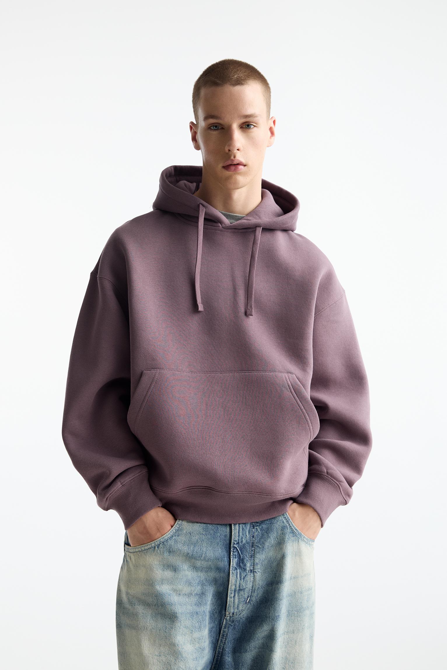 Pull and bear fashion sudadera morada