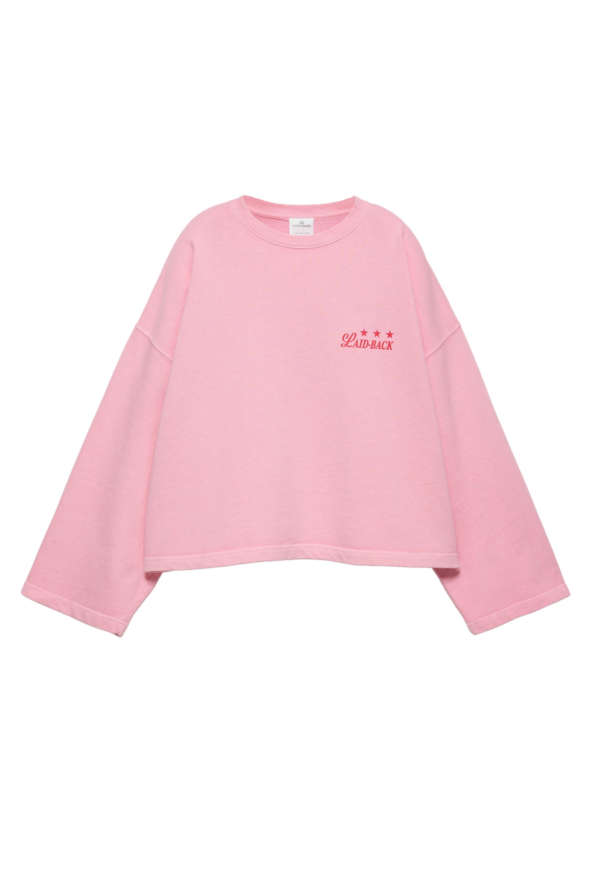 Yıldız desenli bisiklet yaka sweatshirt - Görsel 10