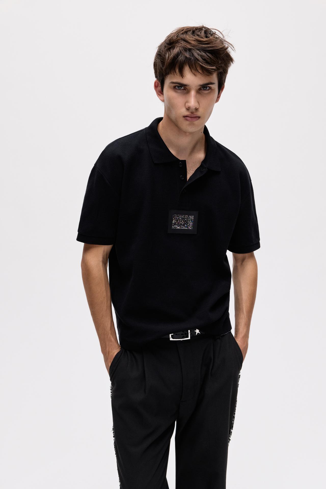 Oscar Ouyang polo shirt — Black