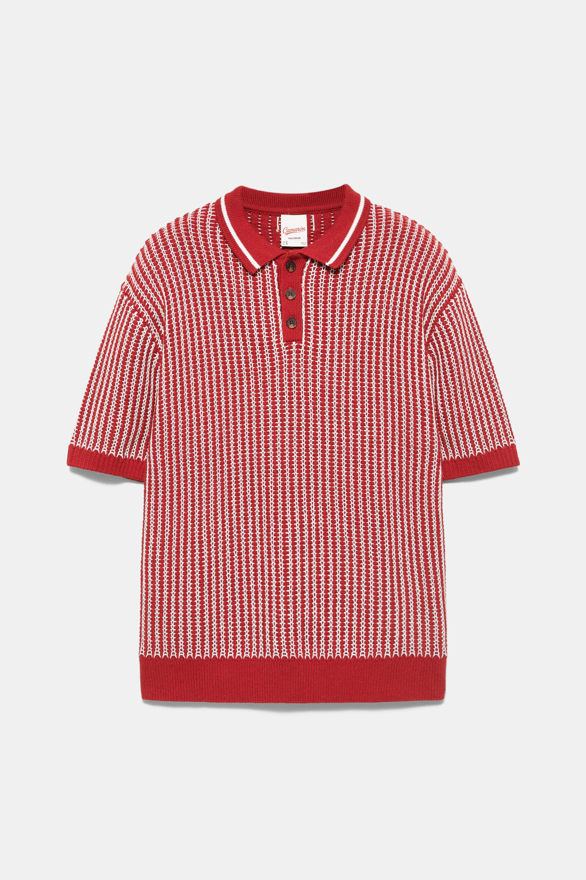 Camarón de la Isla knit polo shirt — Dark pink