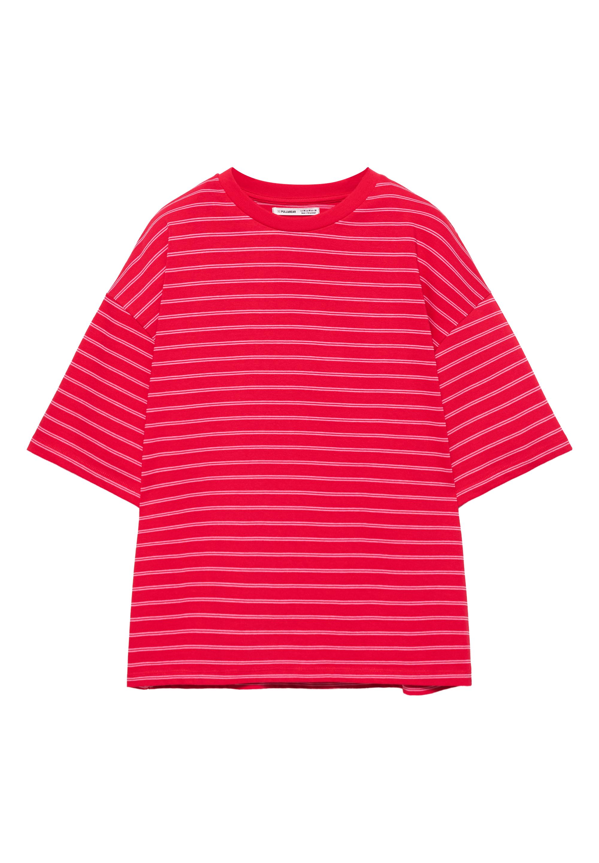 Oversize short sleeve T-shirt — Striped