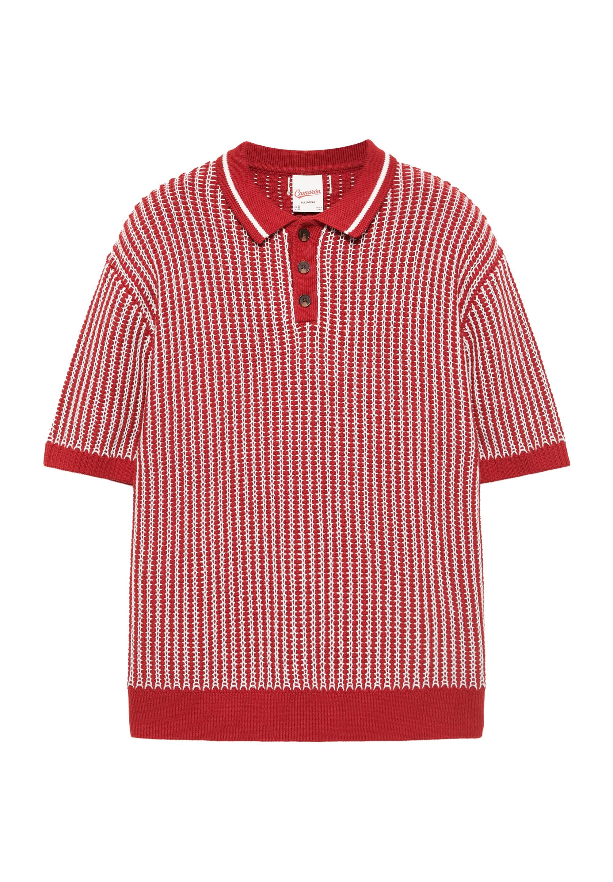 Camarón de la Isla knit polo shirt — Dark pink