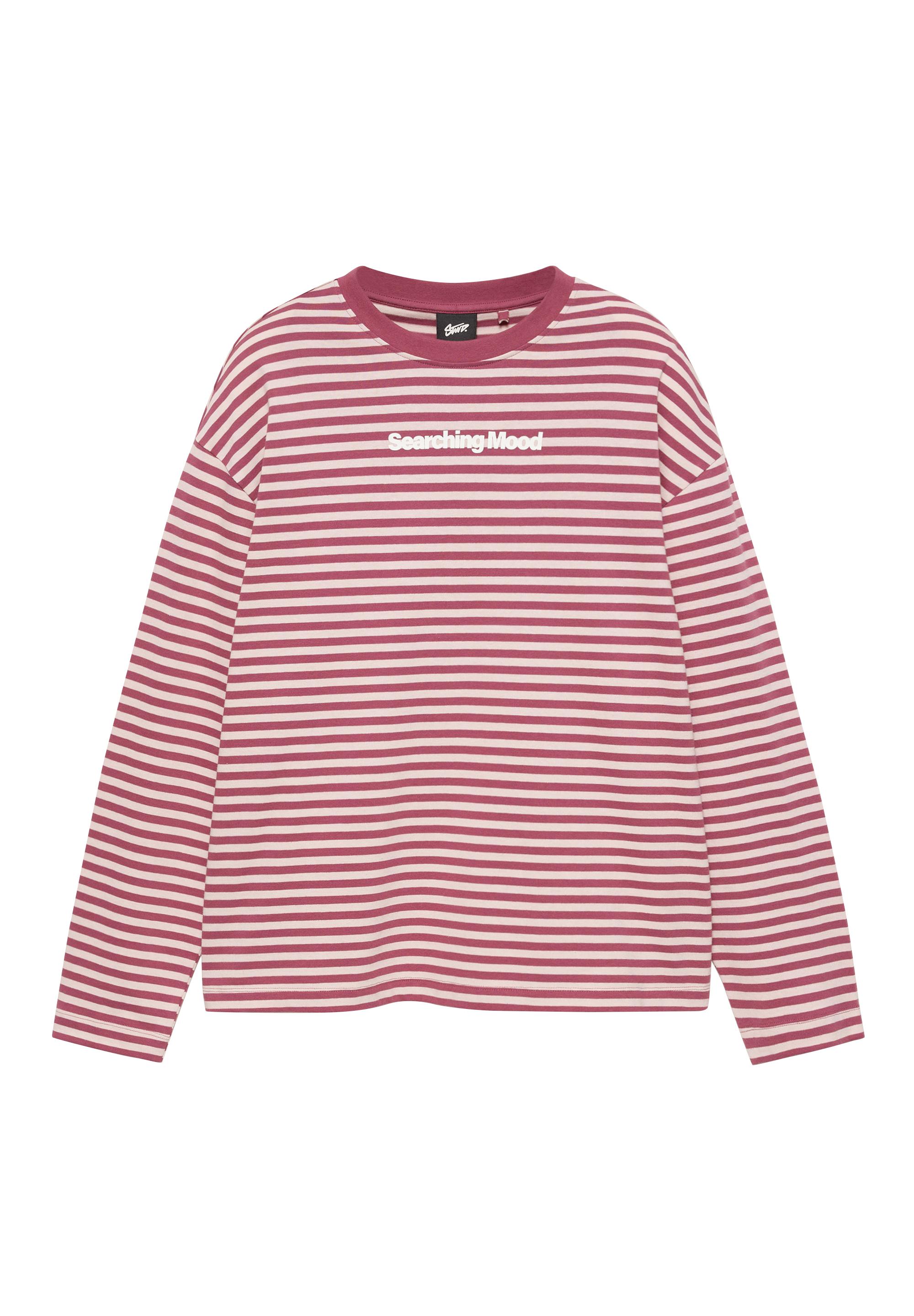 STWD striped text T-shirt — Burgundy