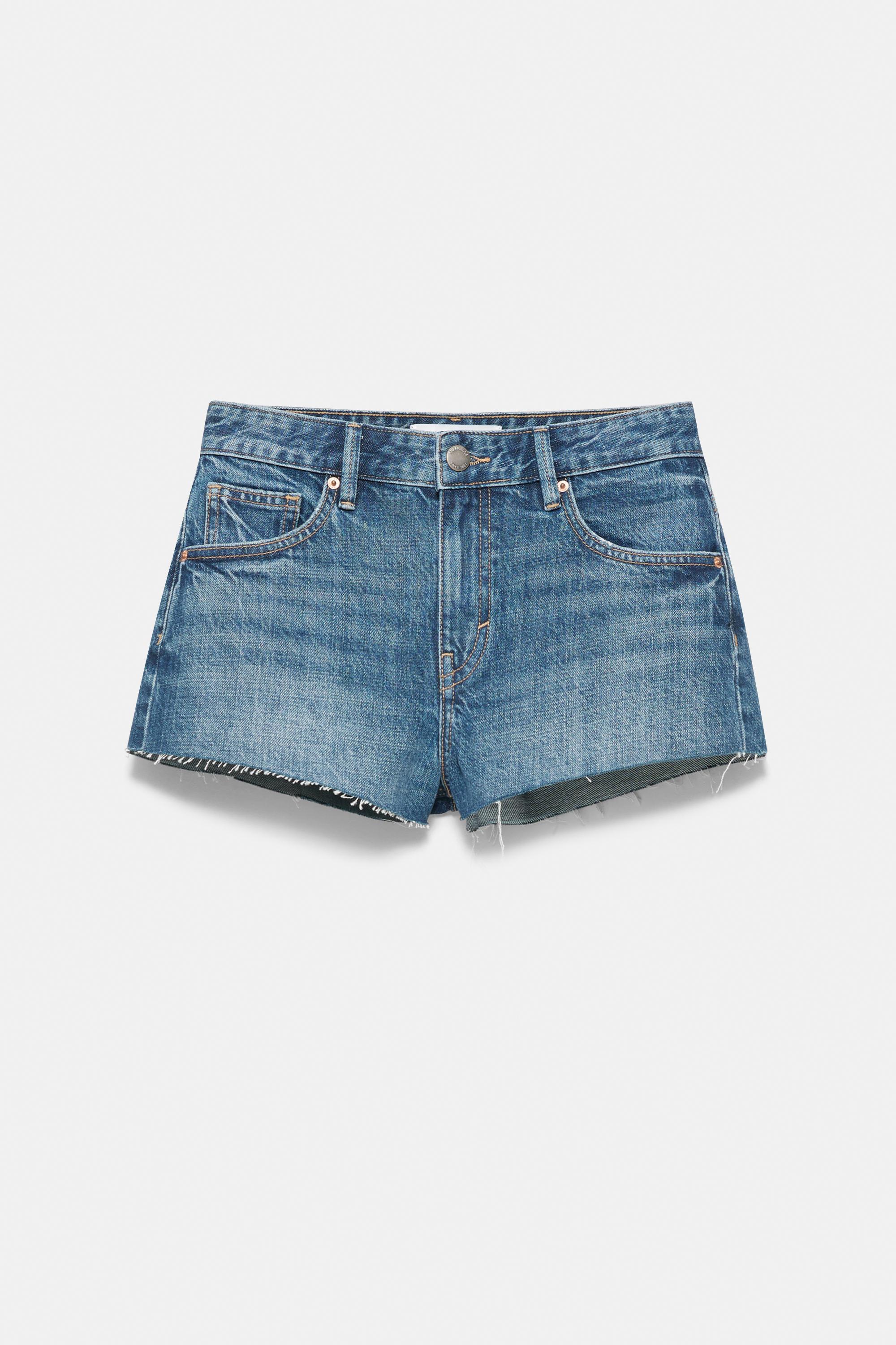 Mini ripped denim shorts