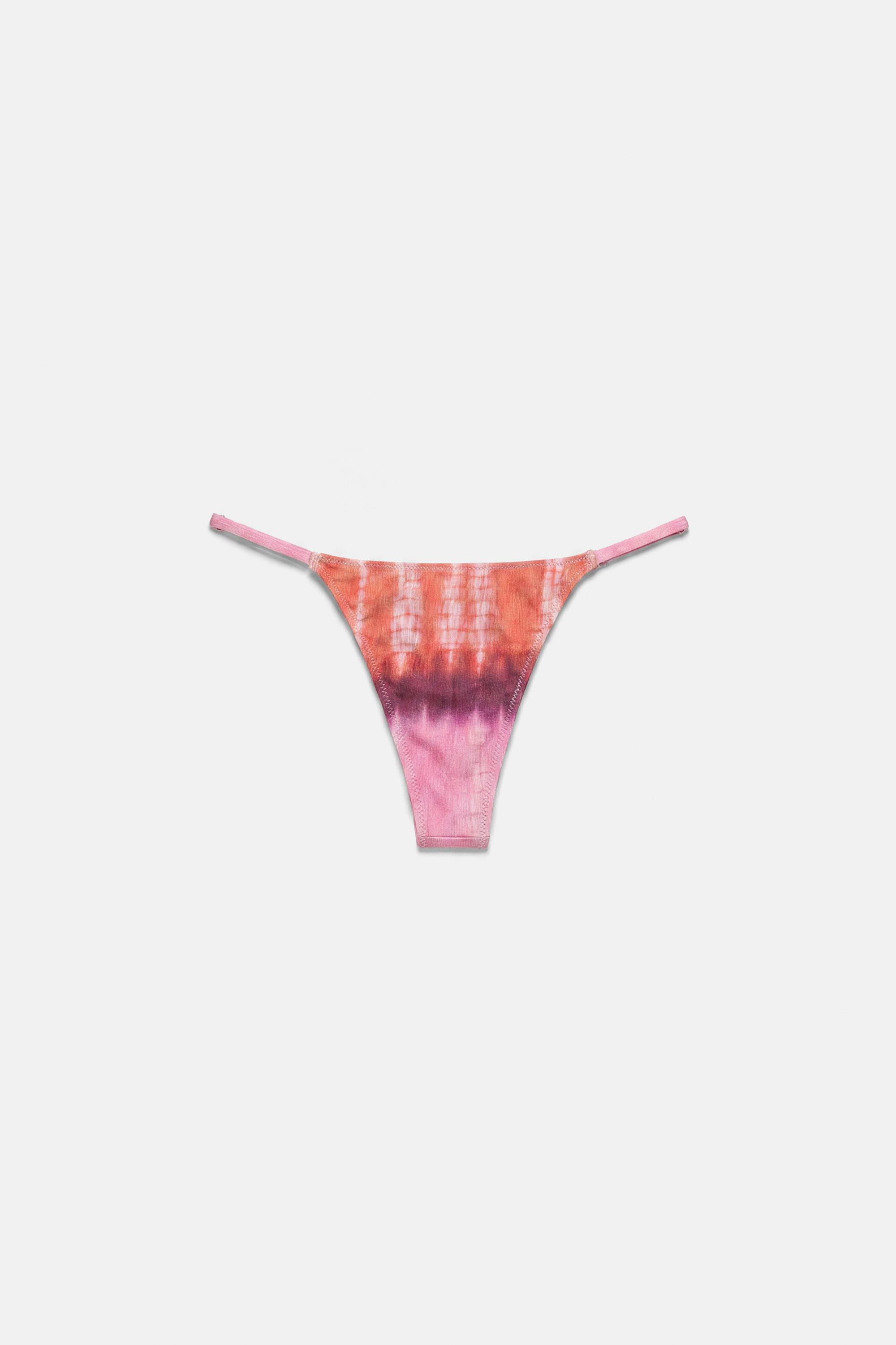 Tie-dye bikini bottoms — Pink