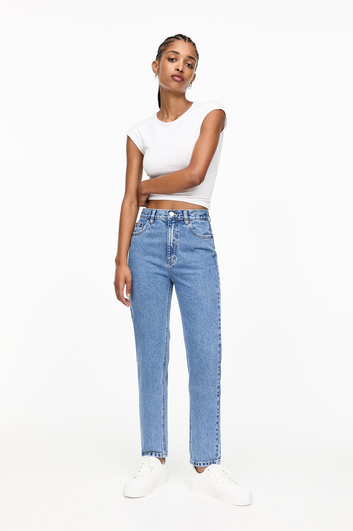 Elasticated Waist Pantalon Mom Pull And Bear Elasticated Waist