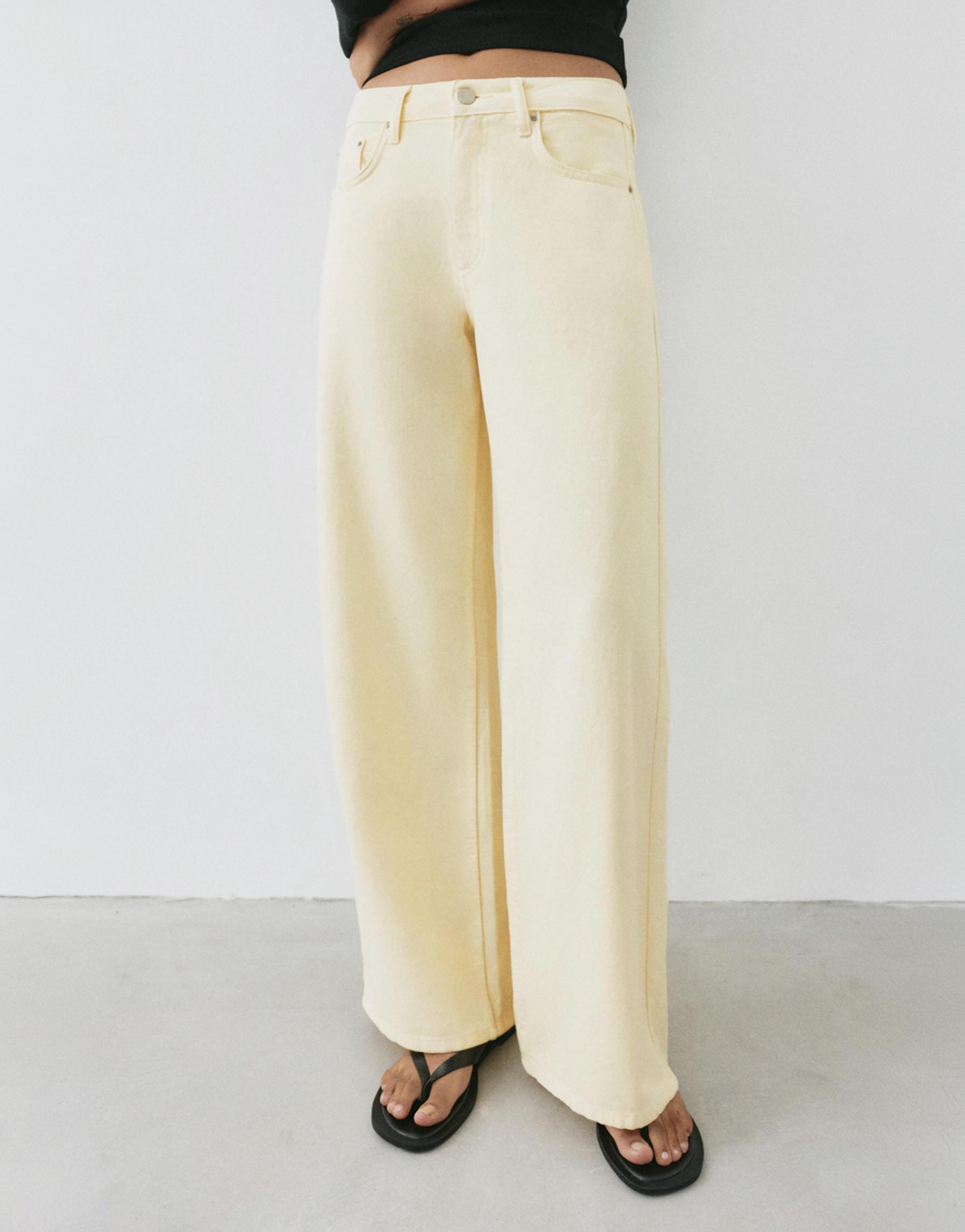 Oversize baggy jeans — Yellow