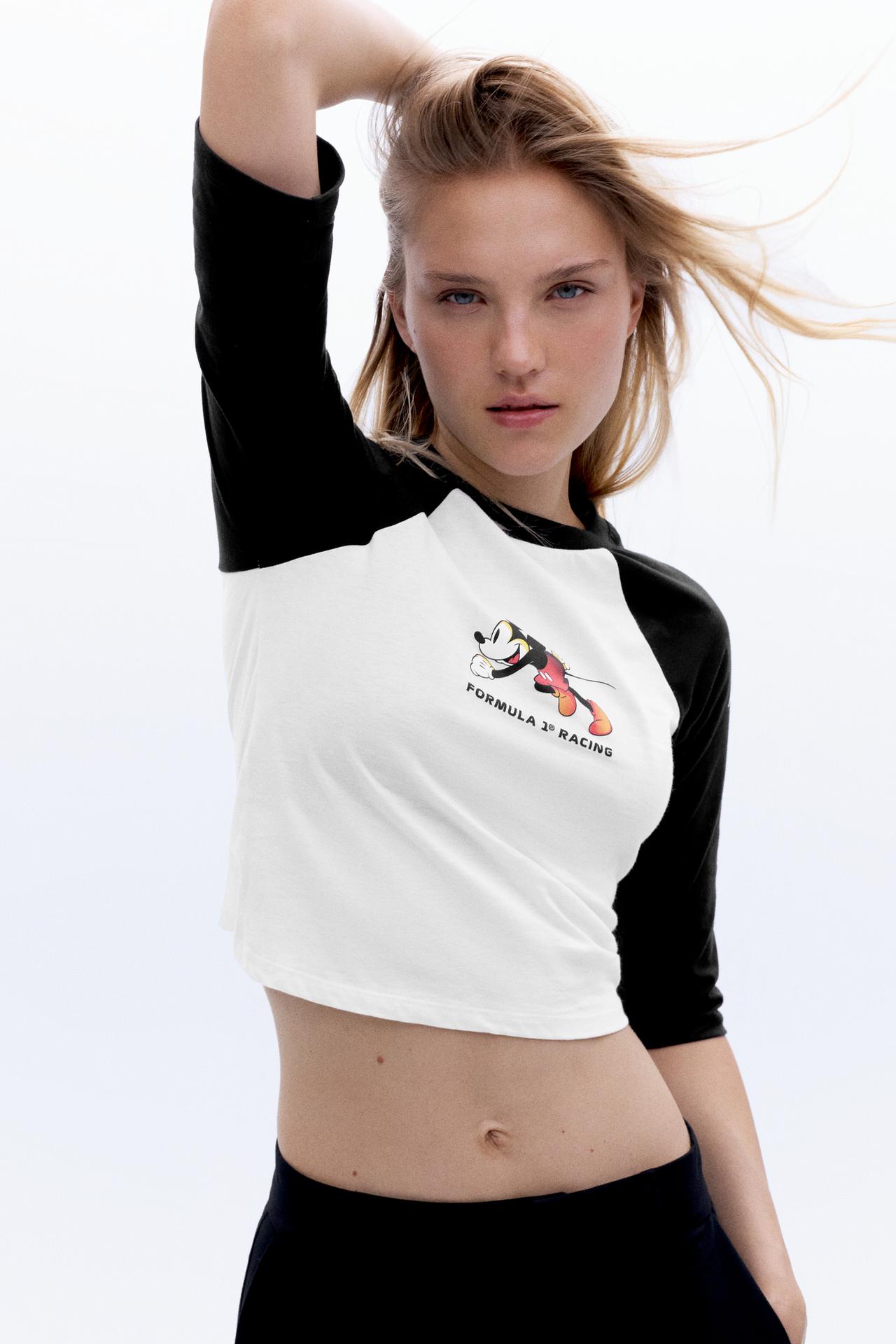Disney x F1 graphic raglan T-shirt — Ice