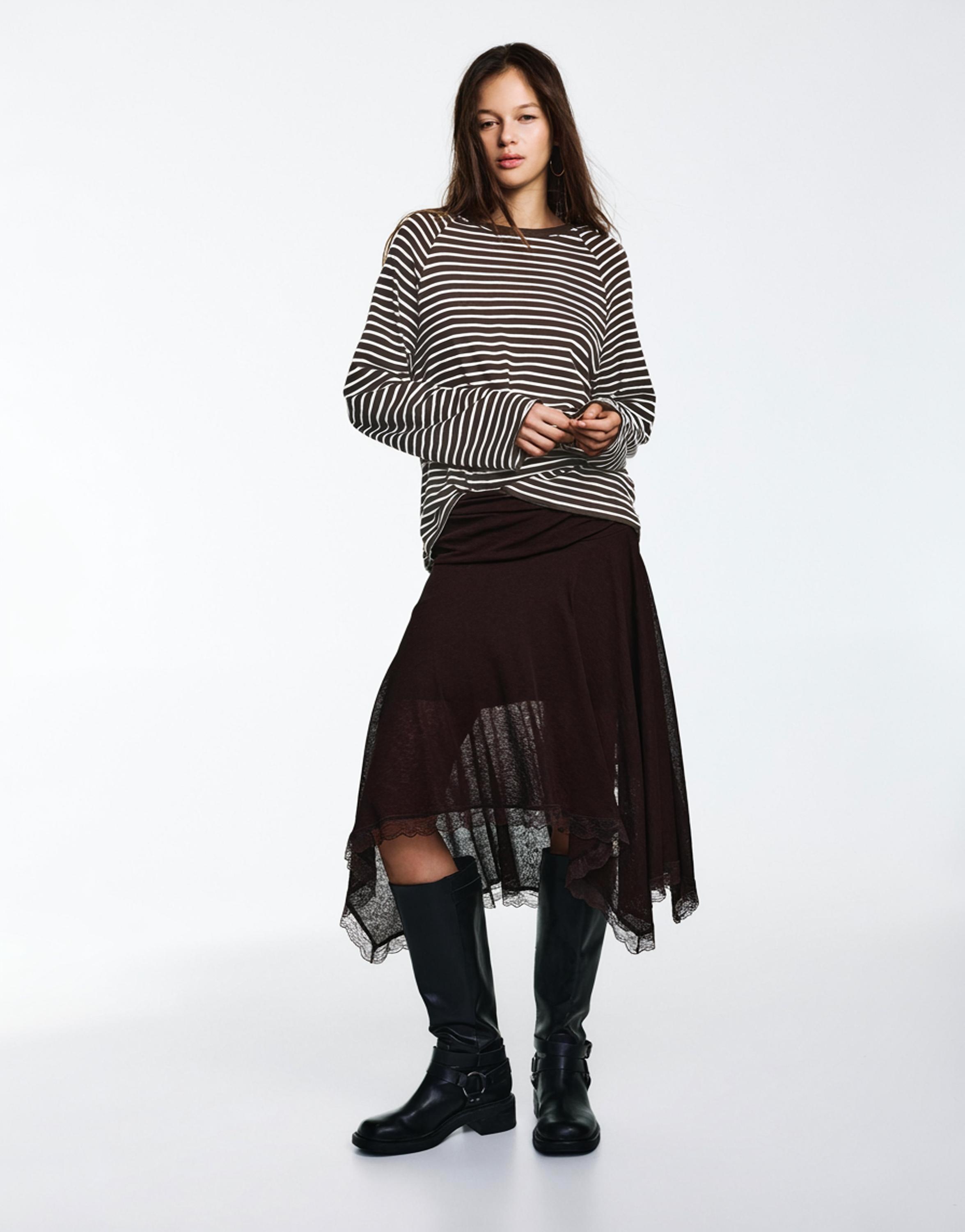 Uzun kollu reglan kesim t-shirt - Görsel 40