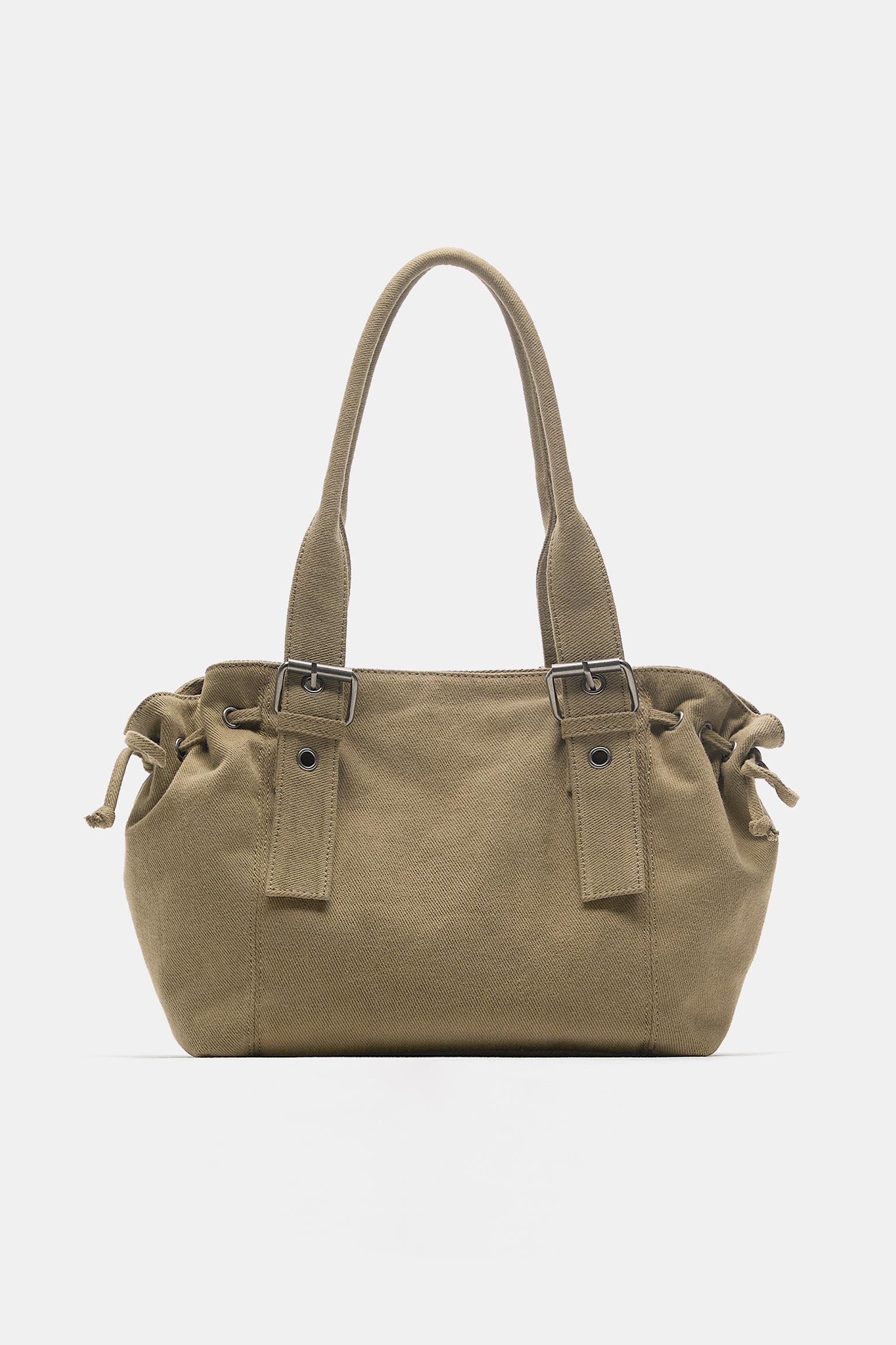Buckle shopper bag — Camel