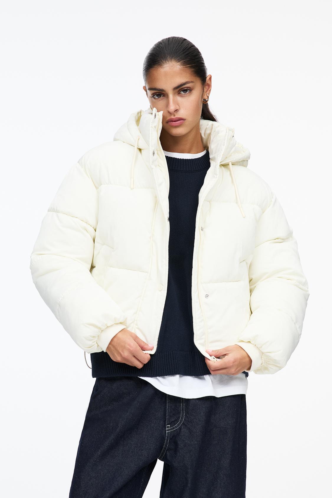 Puffer jacket with hood PULL&BEAR