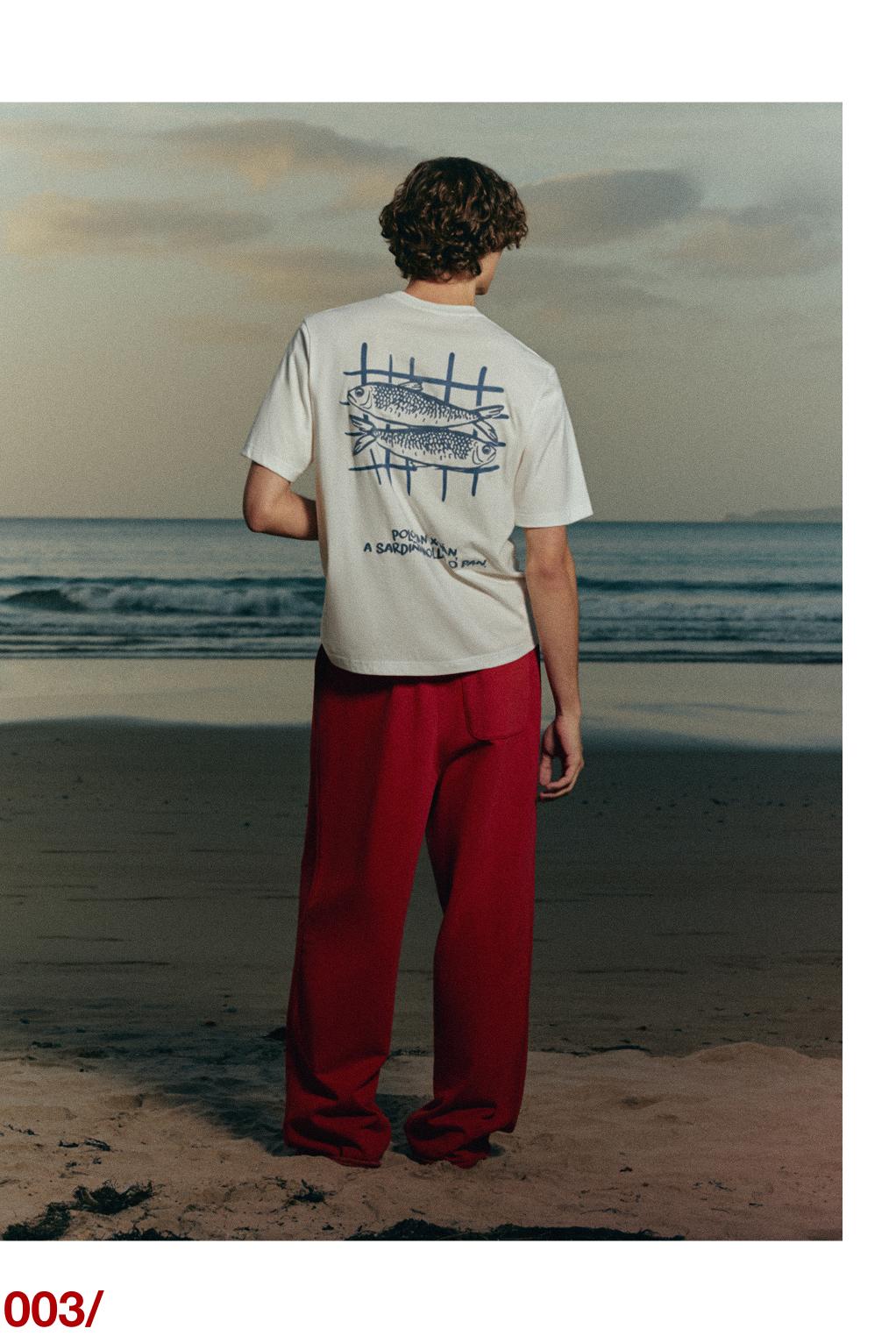 San Xoán sardine T-shirt — Off white