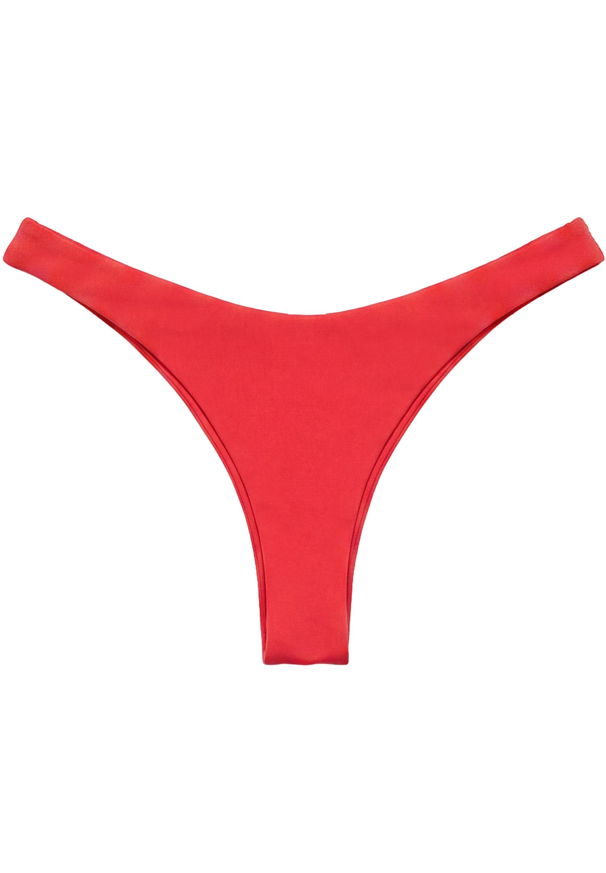 Thong bikini bottoms — Red