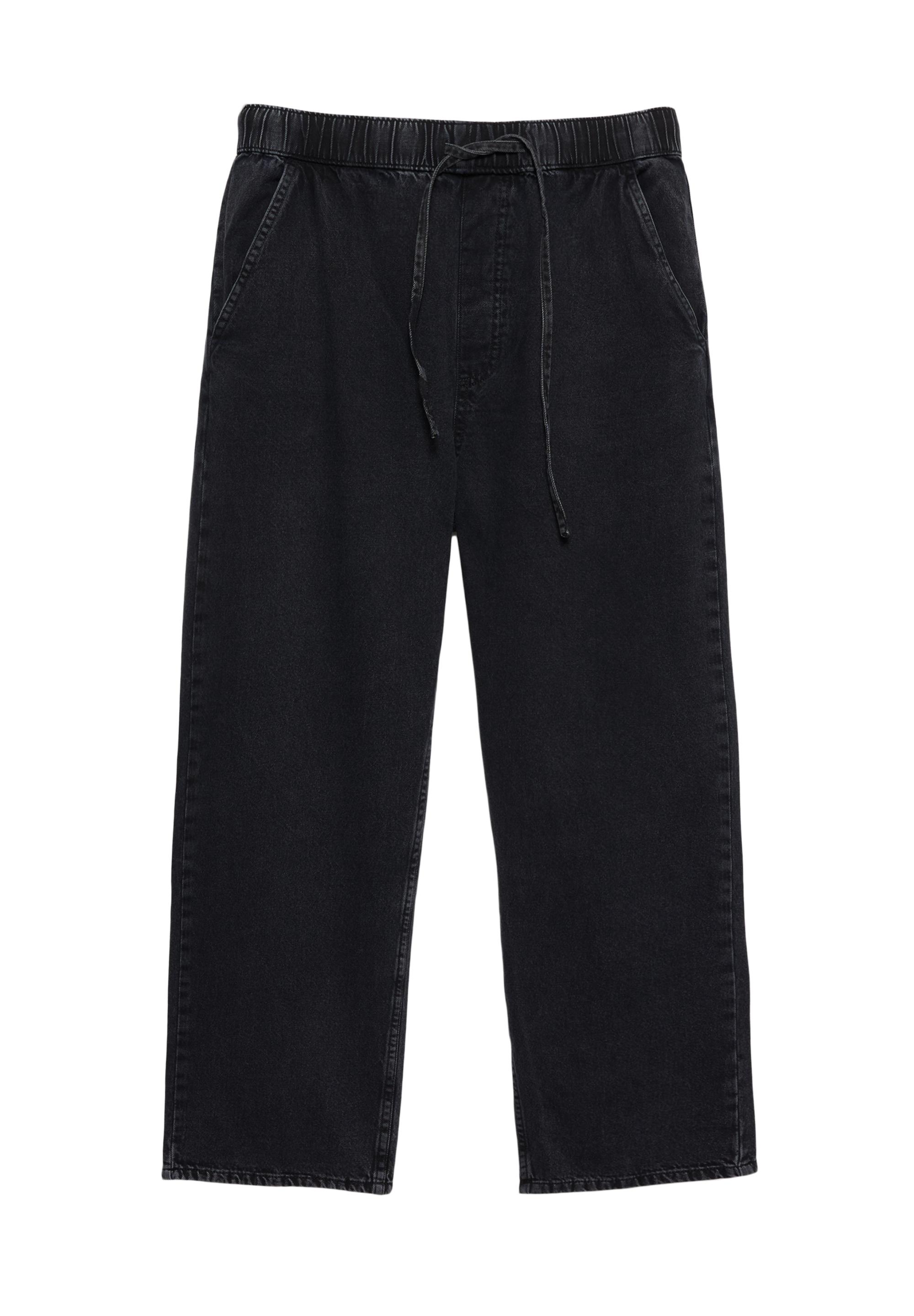 Slouchy mid-waist jeans — Black