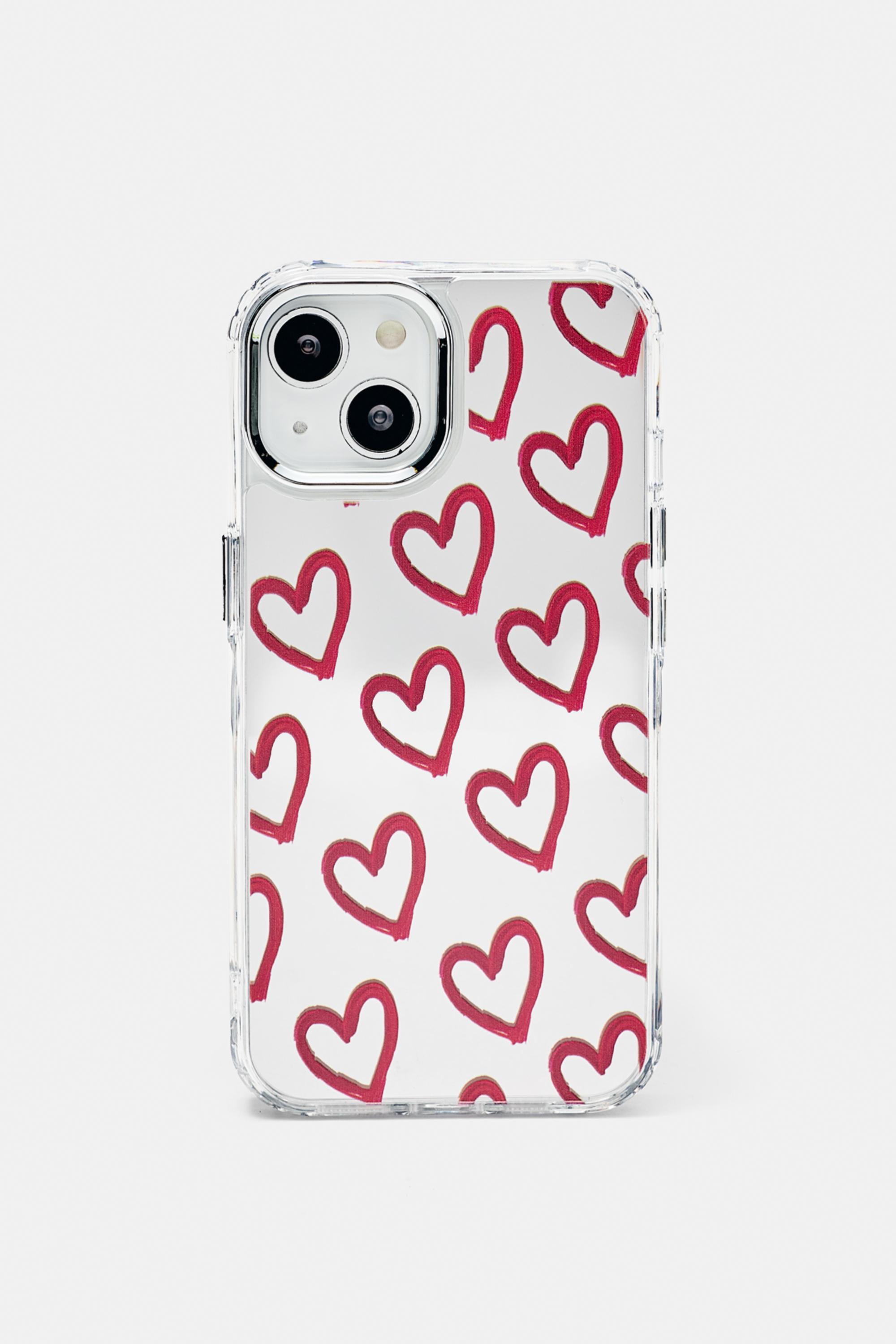 Funda iPhone espejo corazones