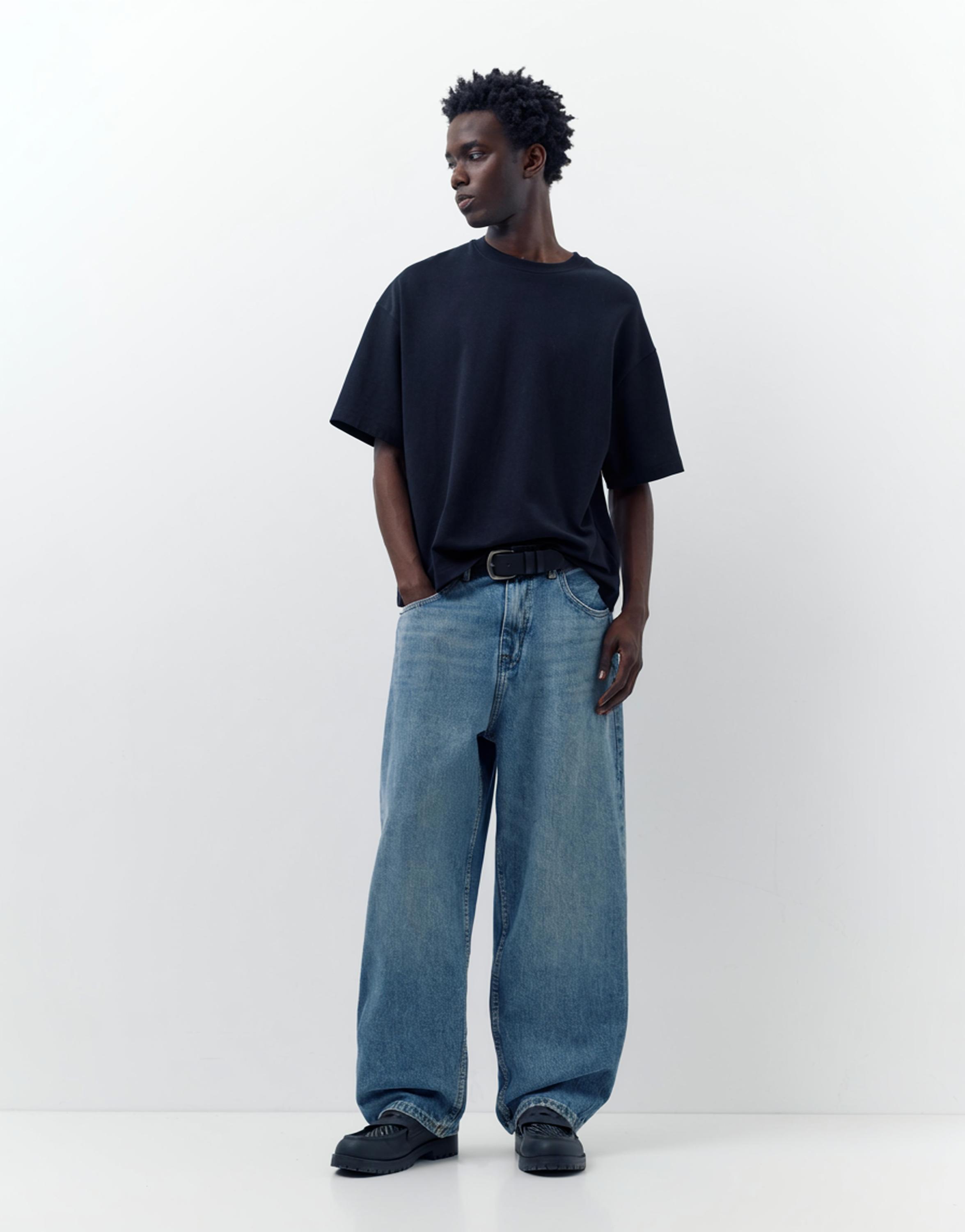 Relaxed fit baggy jeans — Medium blue