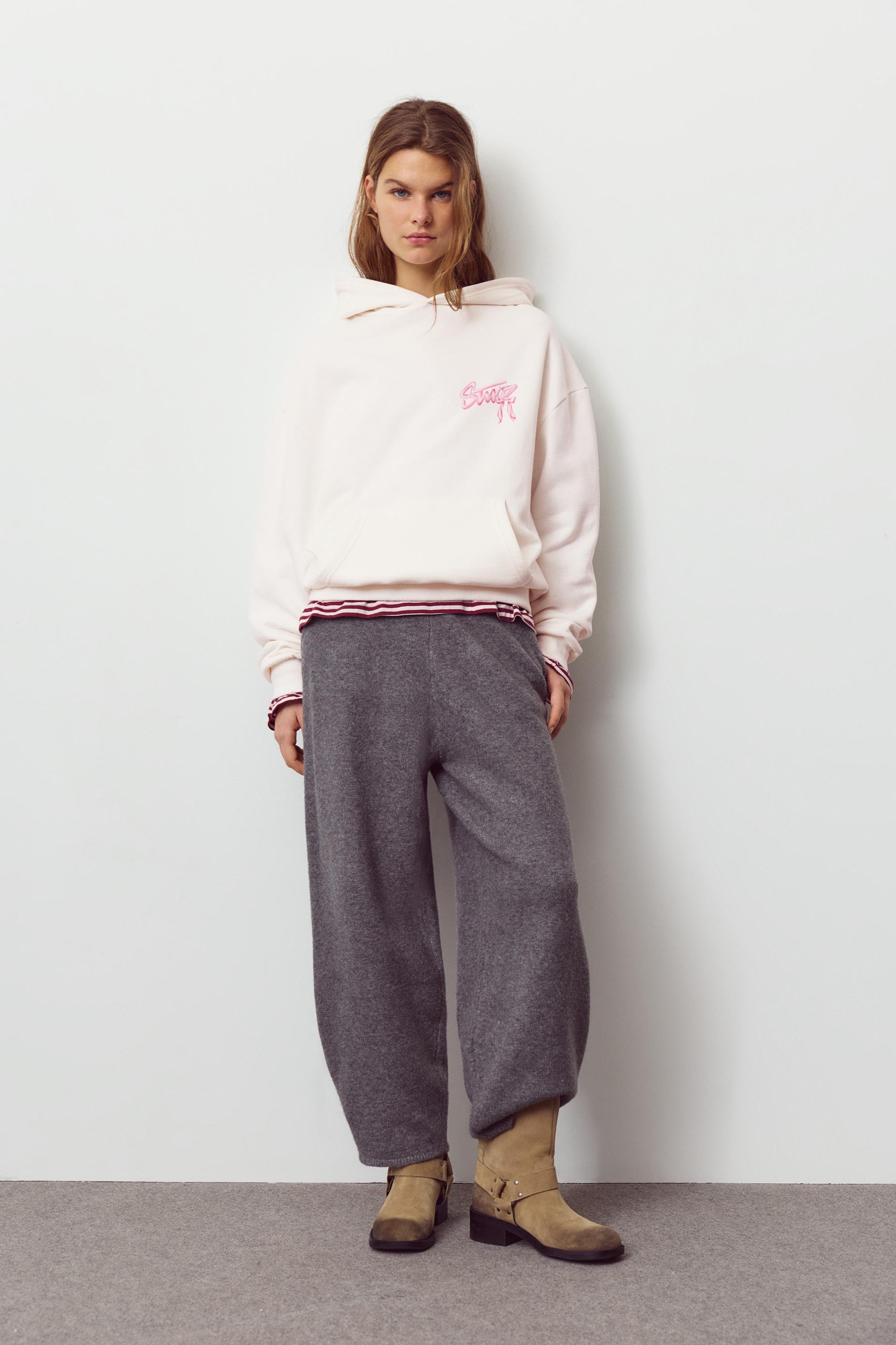 Fiyonk grafikli kapüşonlu sweatshirt - Görsel 27