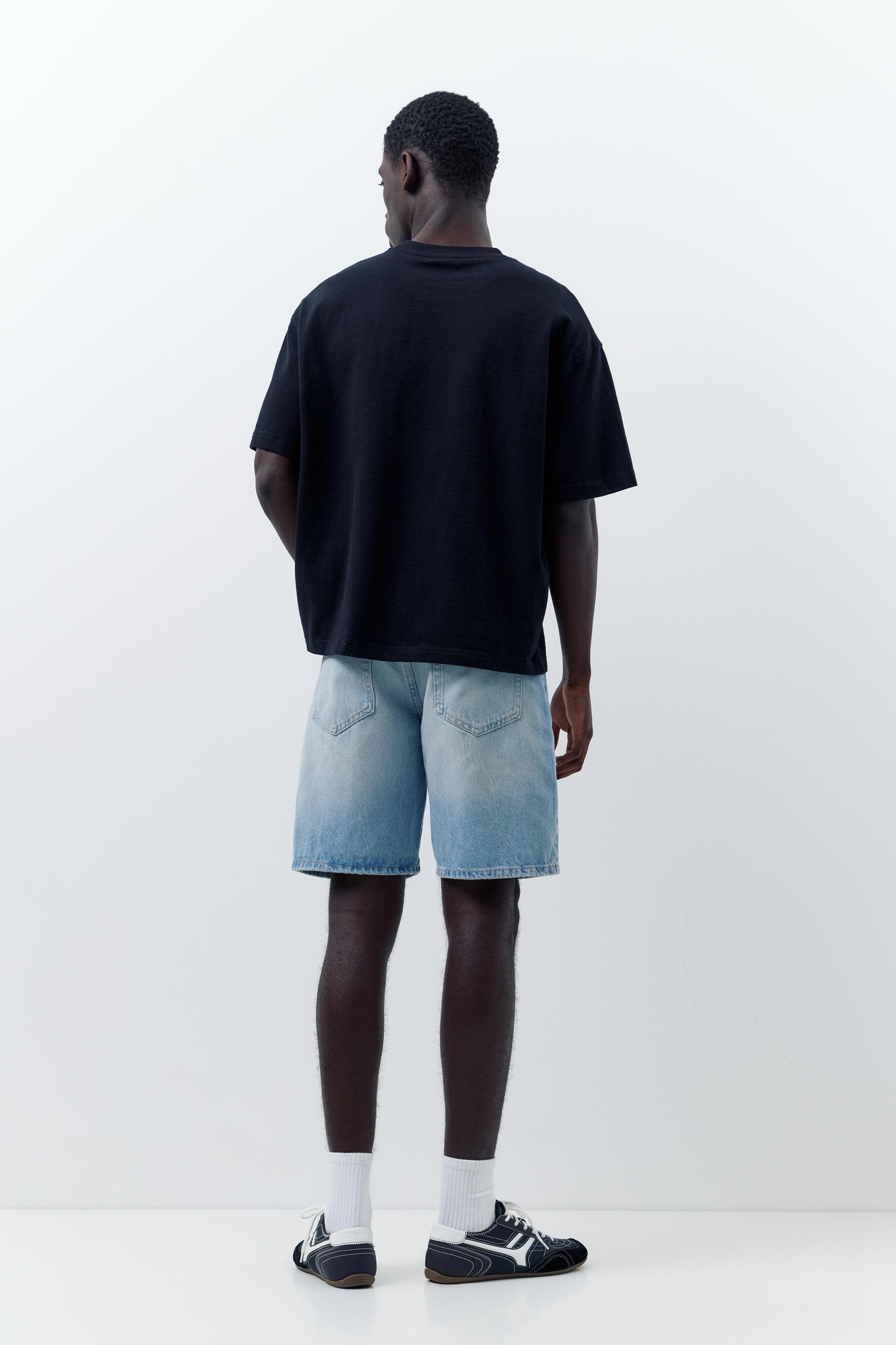 Standard denim Bermuda shorts — Pale indigo