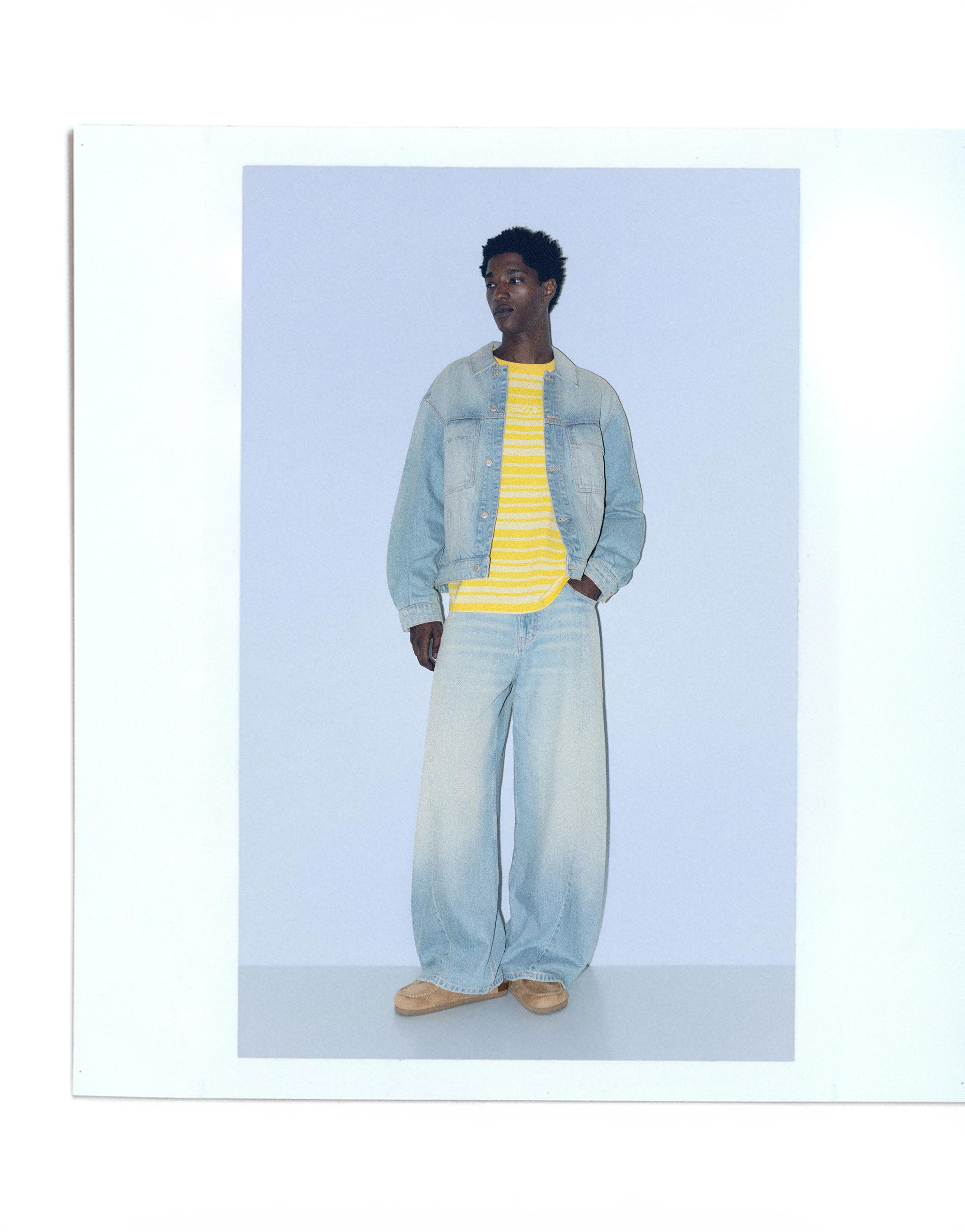 Seamed barrel jeans — Pale indigo