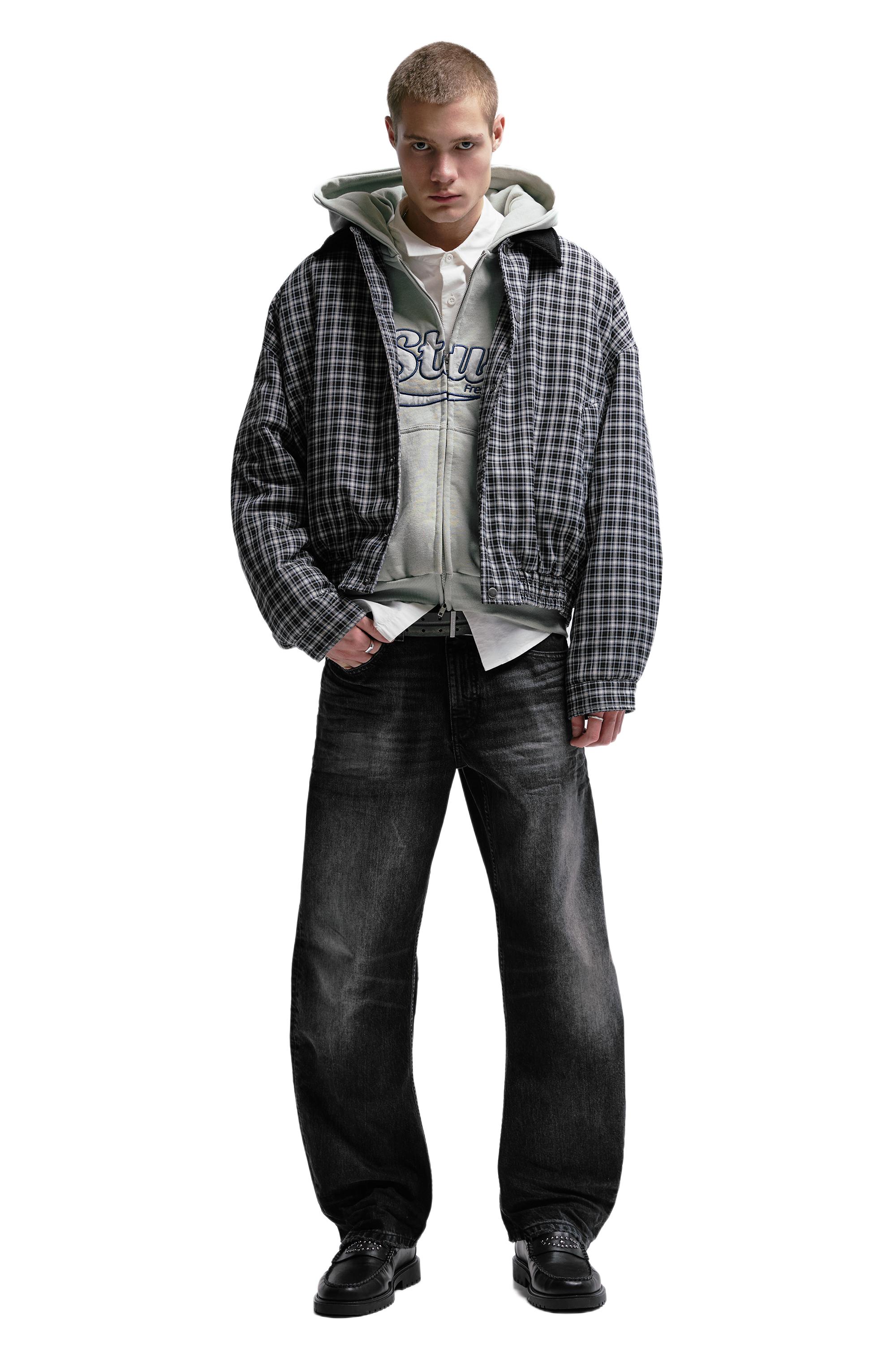 Low-rise baggy jeans — Faded black