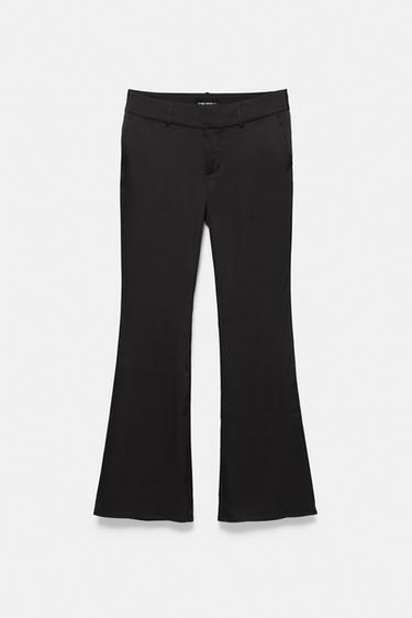 Satin flared trousers — Black 3