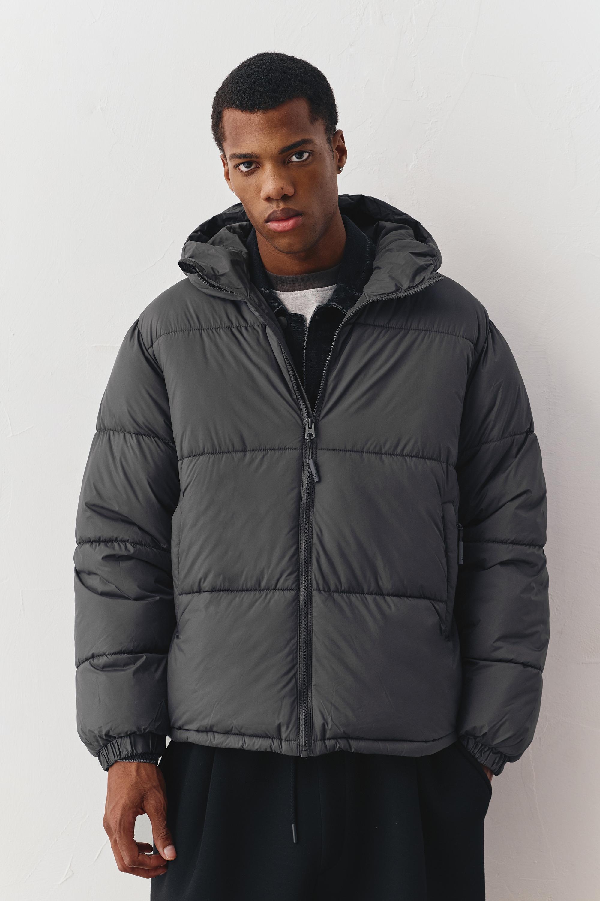 Kapüşonlu Dolgulu Ceket - Görsel 47