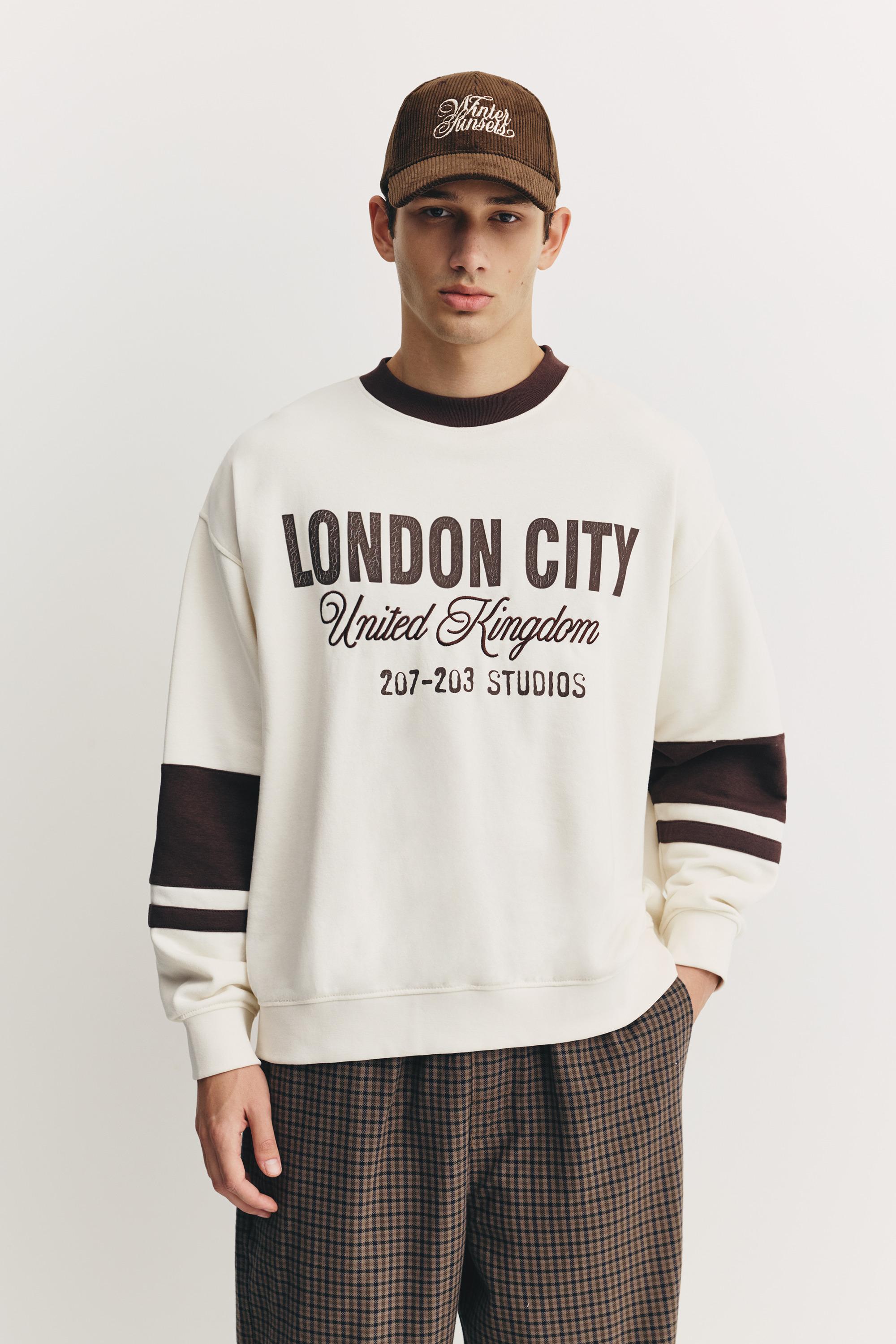 London City grafik sweatshirt - Görsel 12