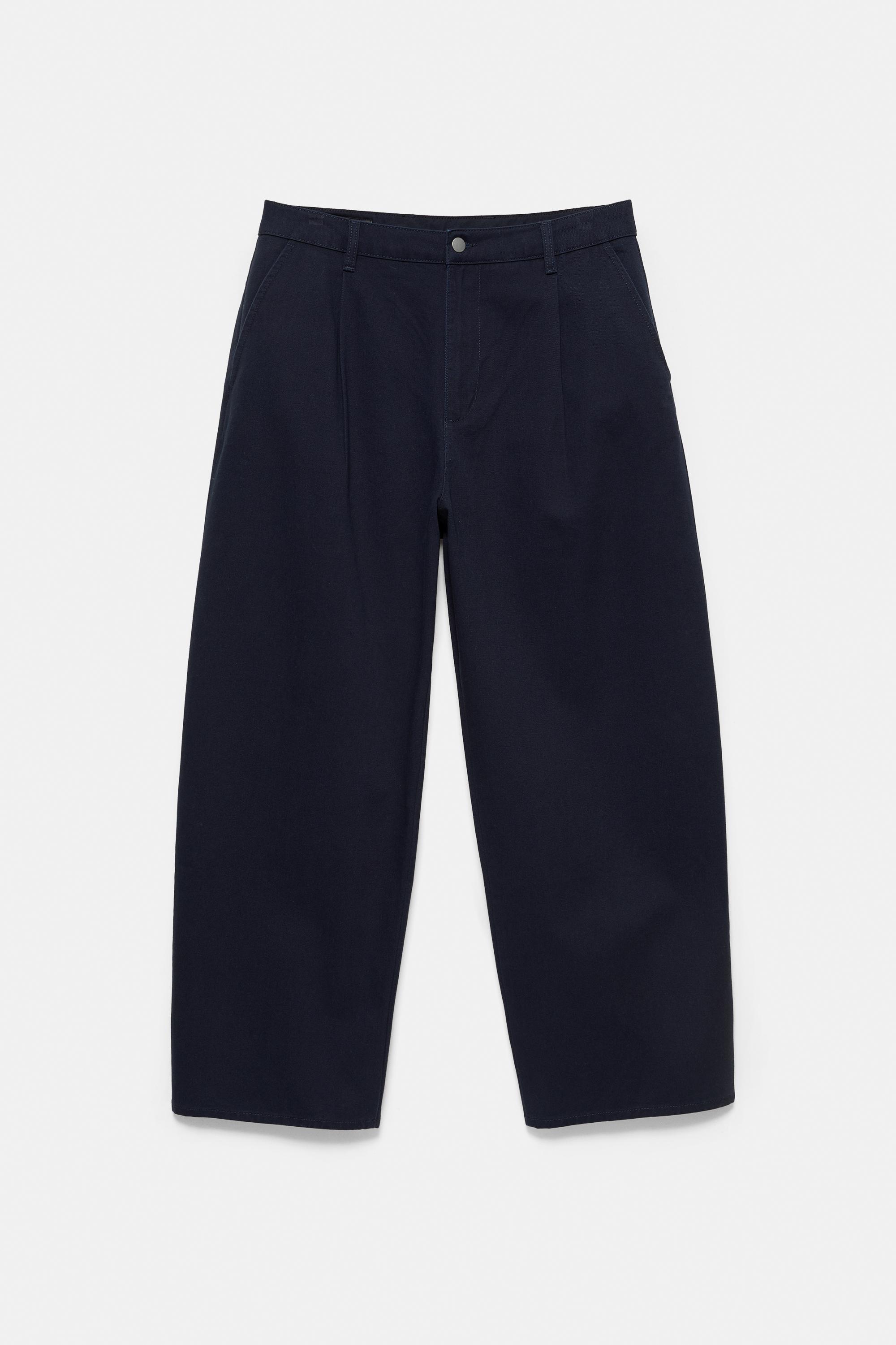 Baggy darted chinos — Navy