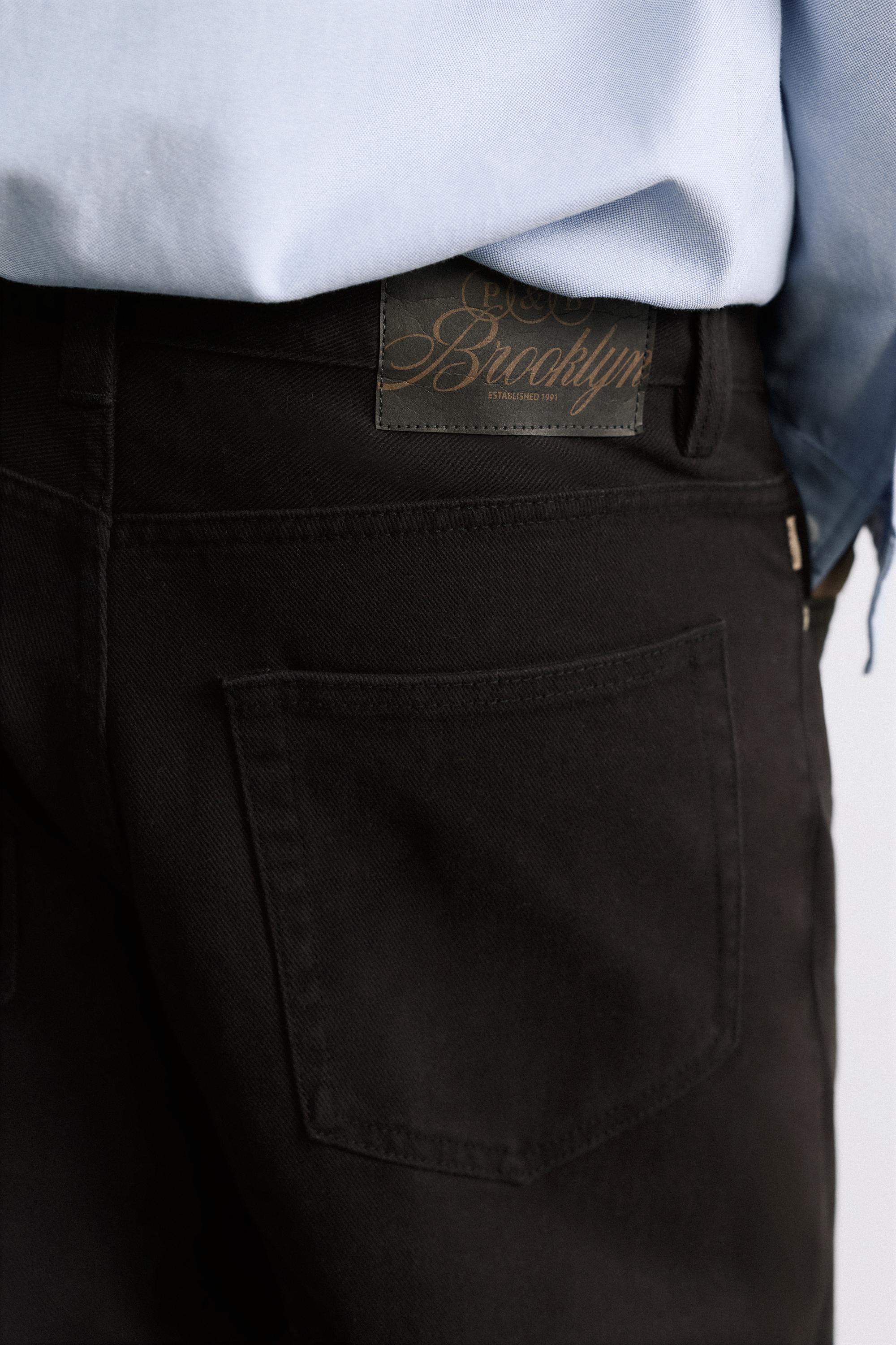 Straight-leg trousers — Black
