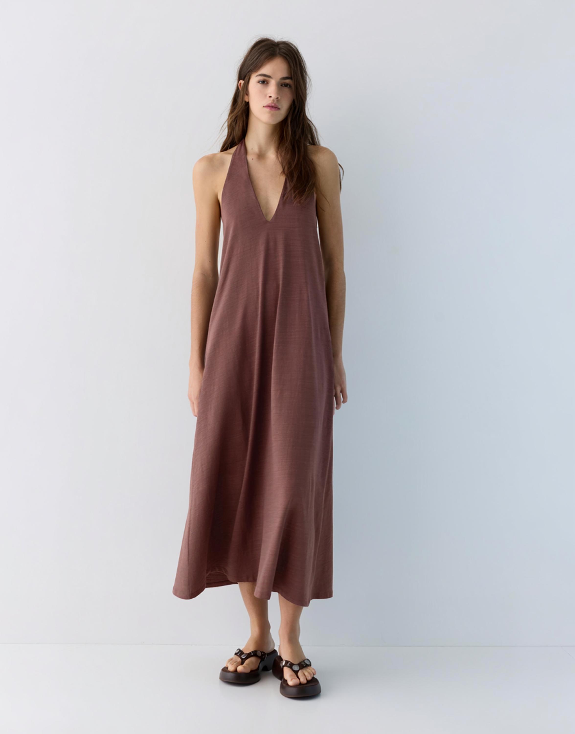Halter midi elbise - Görsel 8