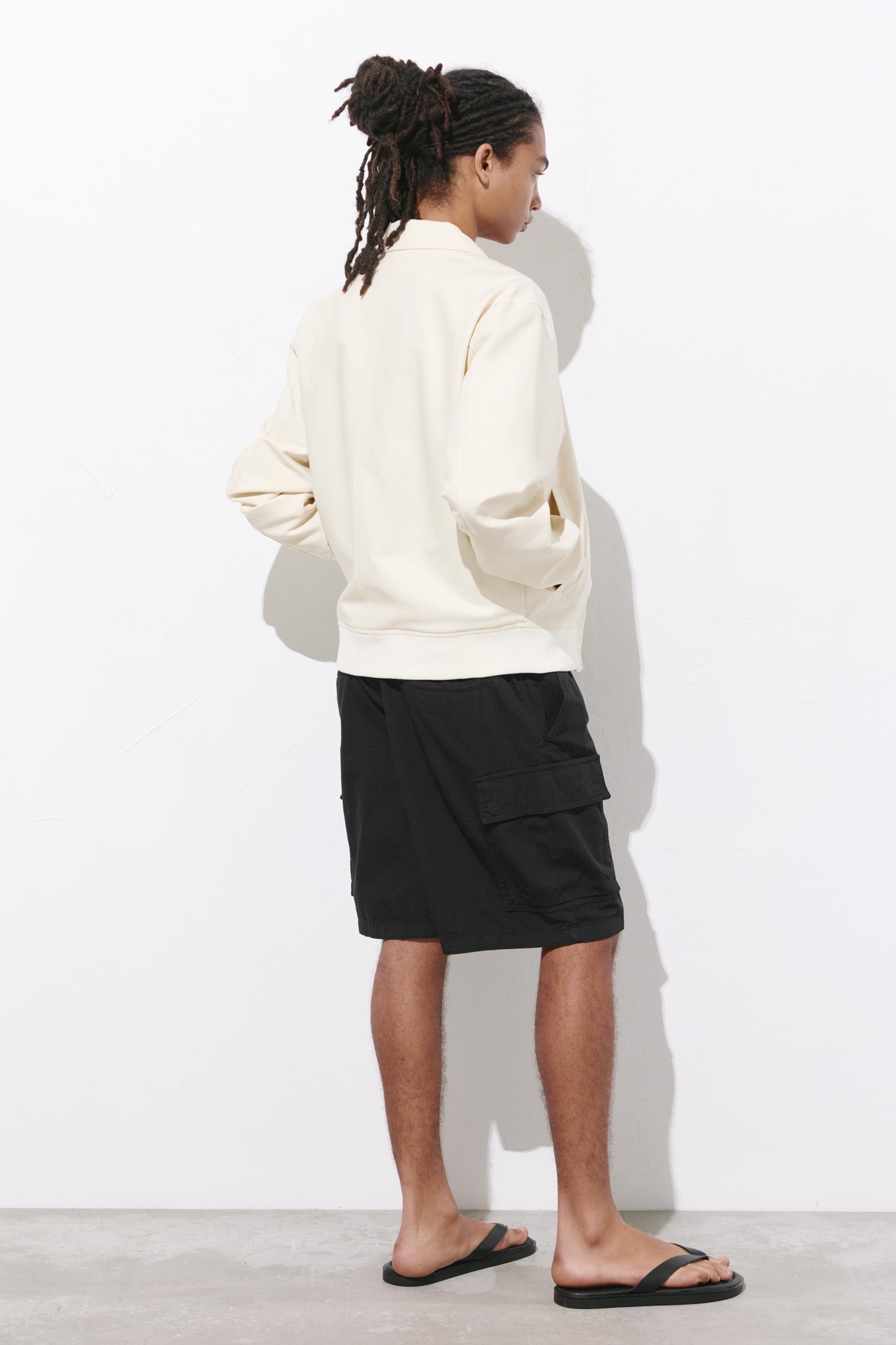 Ripstop cargo Bermuda shorts — Black