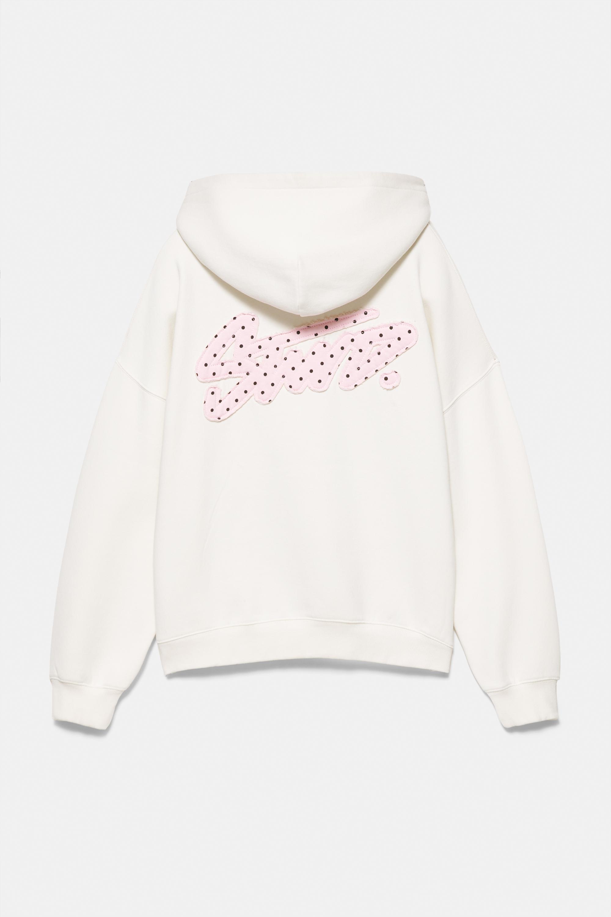 Pull&Bear Grafik baskılı oversize kapüşonlu sweatshirt