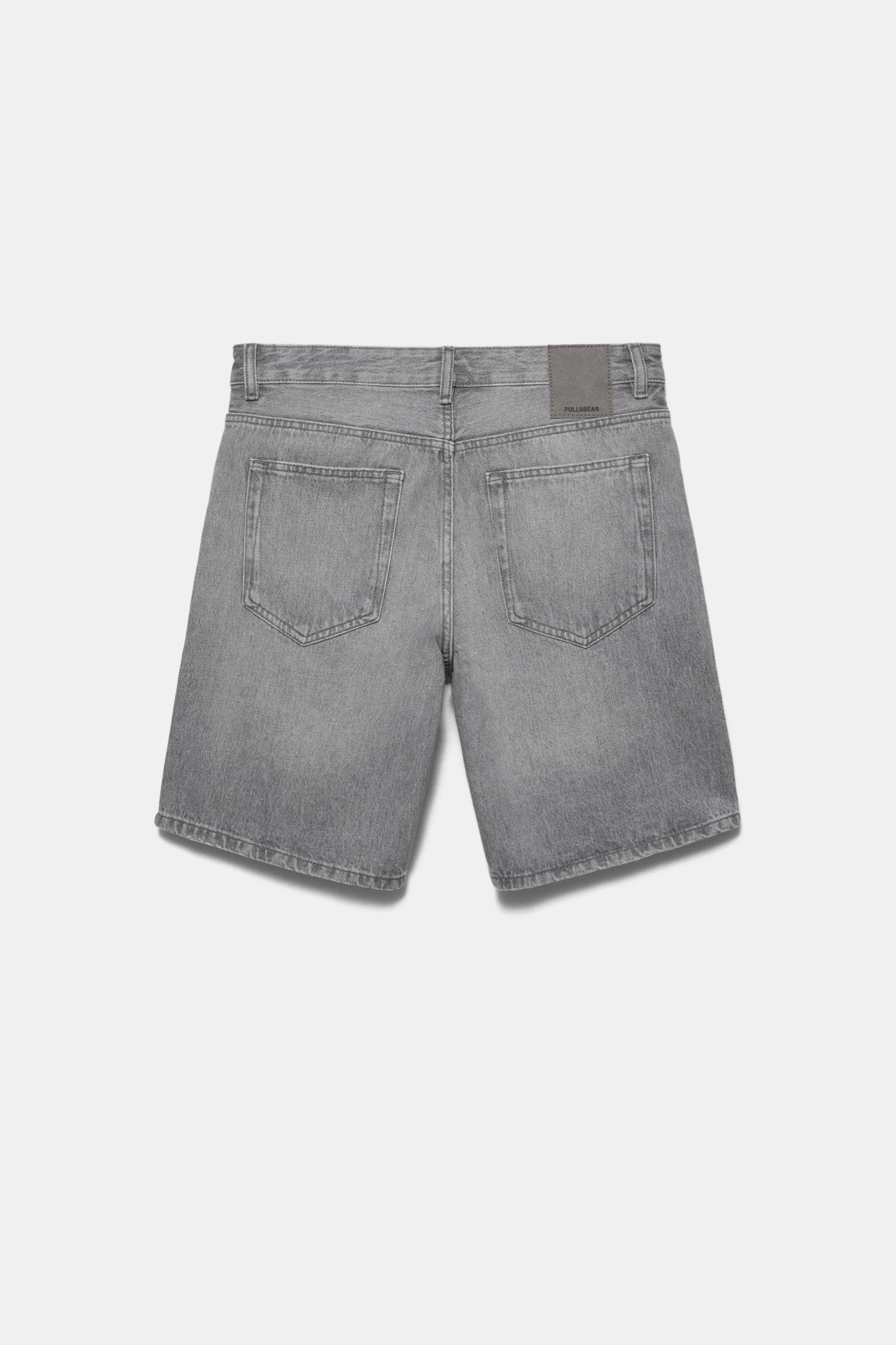 Standard denim Bermuda shorts — Dark grey