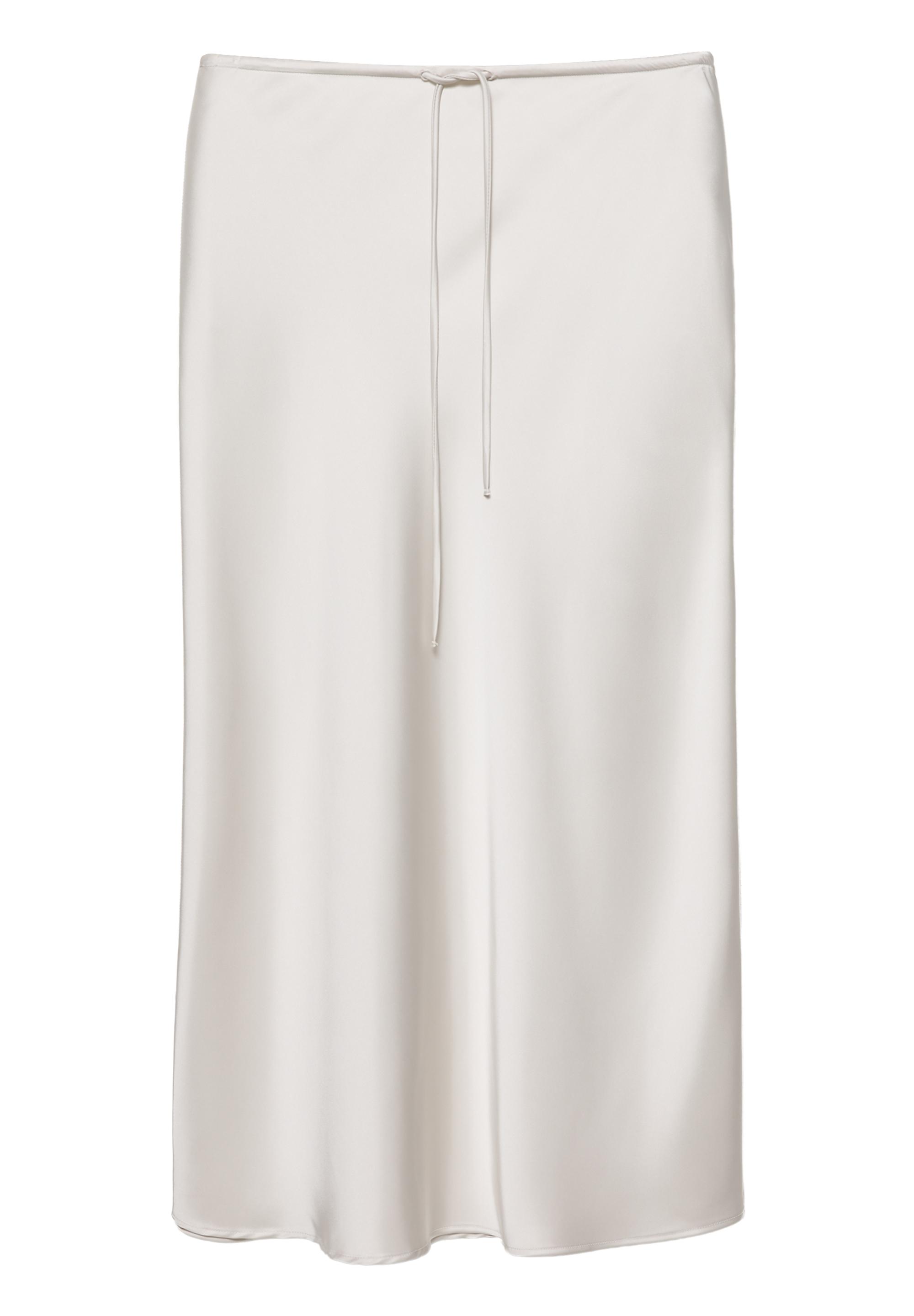 Satin midi skirt