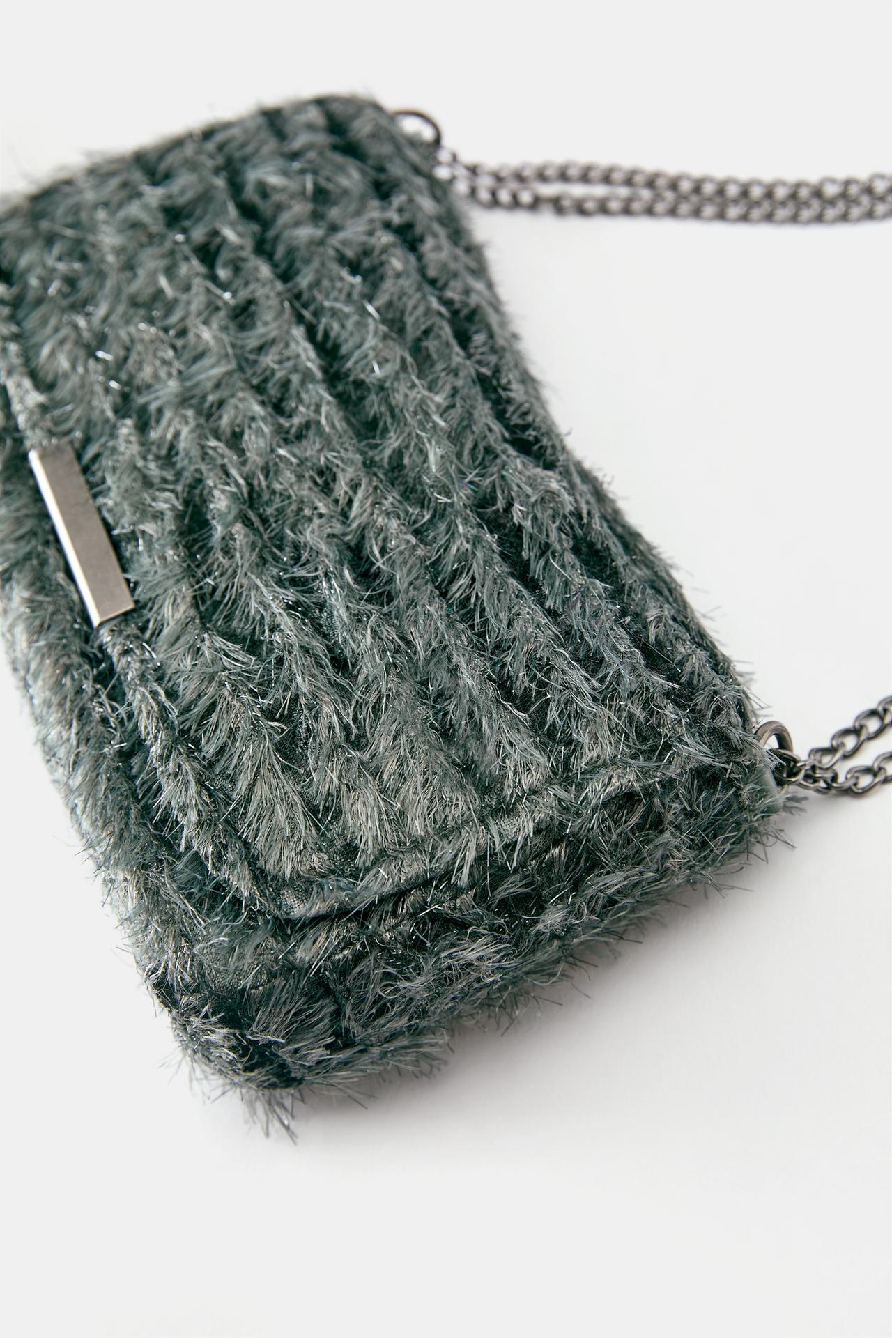 Textured crossbody bag — Green