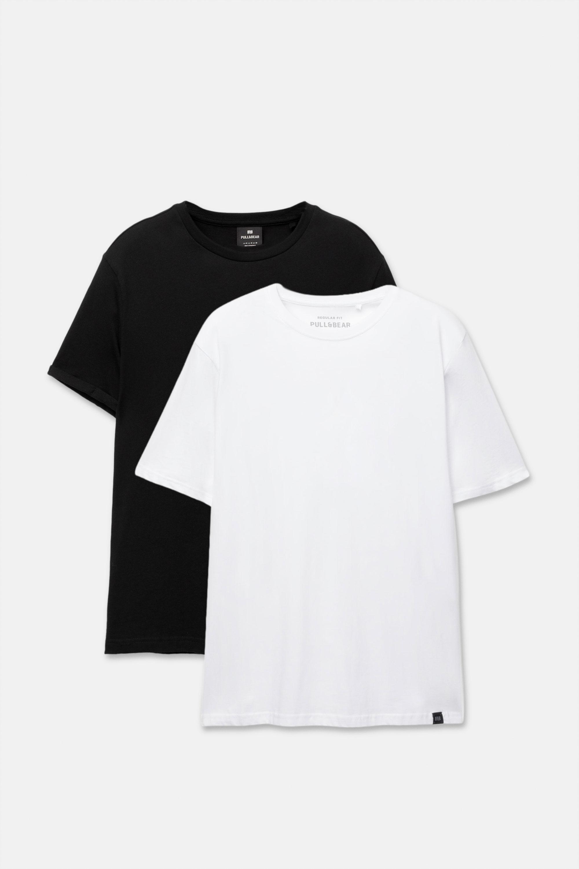 2-pack of basic T-shirts — White/Black