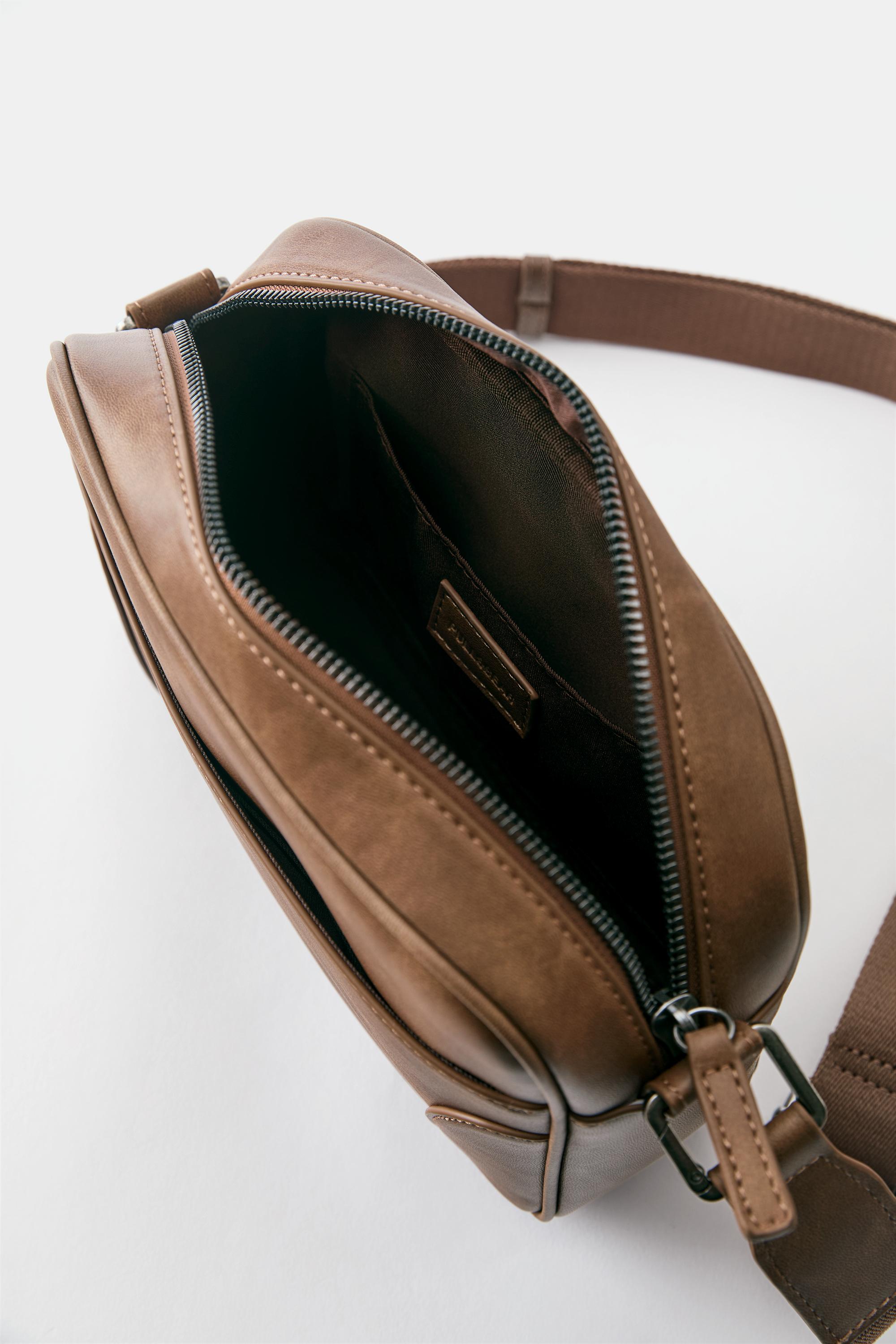 Distressed crossbody bag — Brown