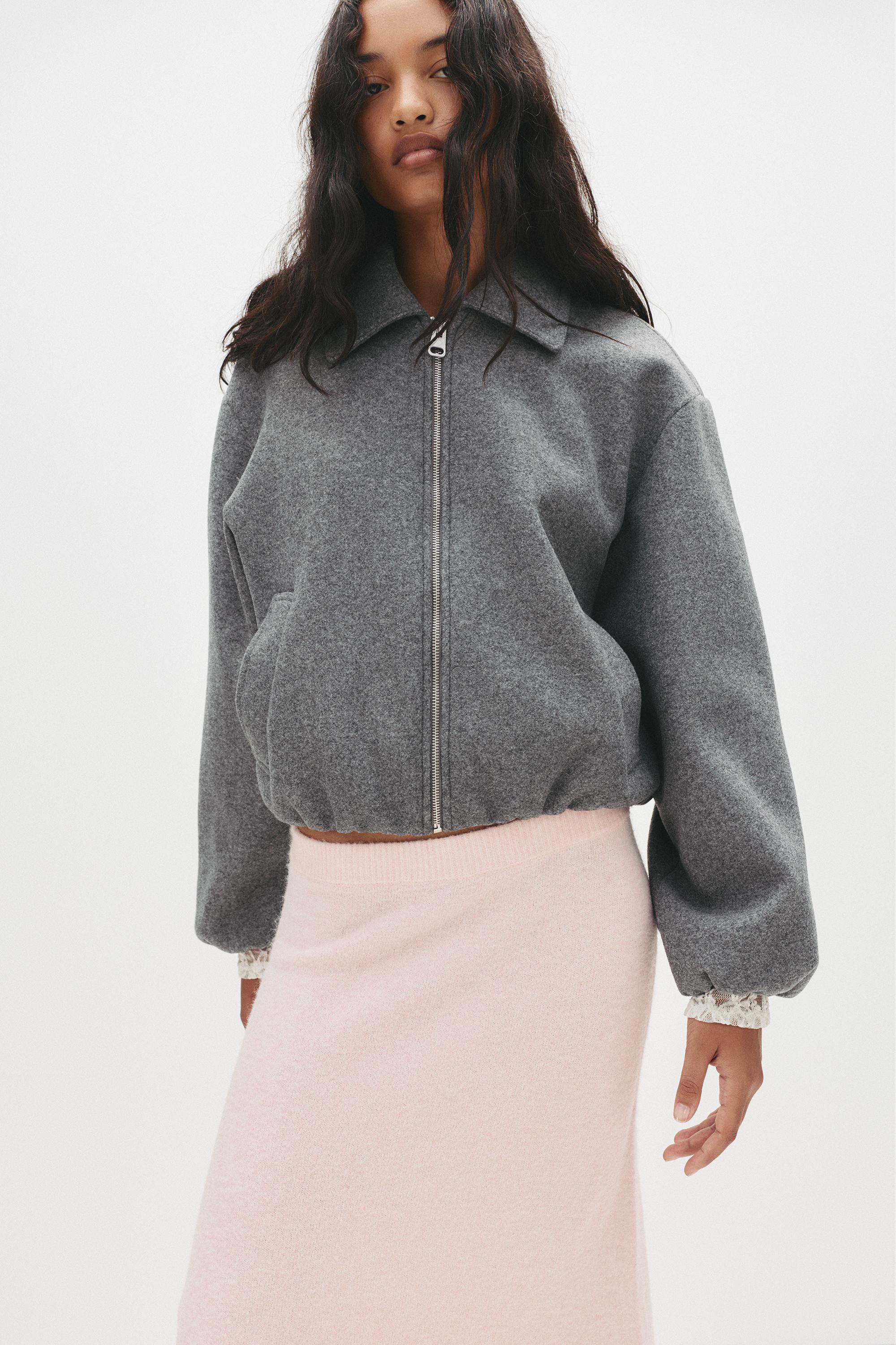 Bomberjacke Aus Wollstoff