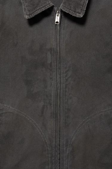 Washed-finish jacket — Steel blue 8