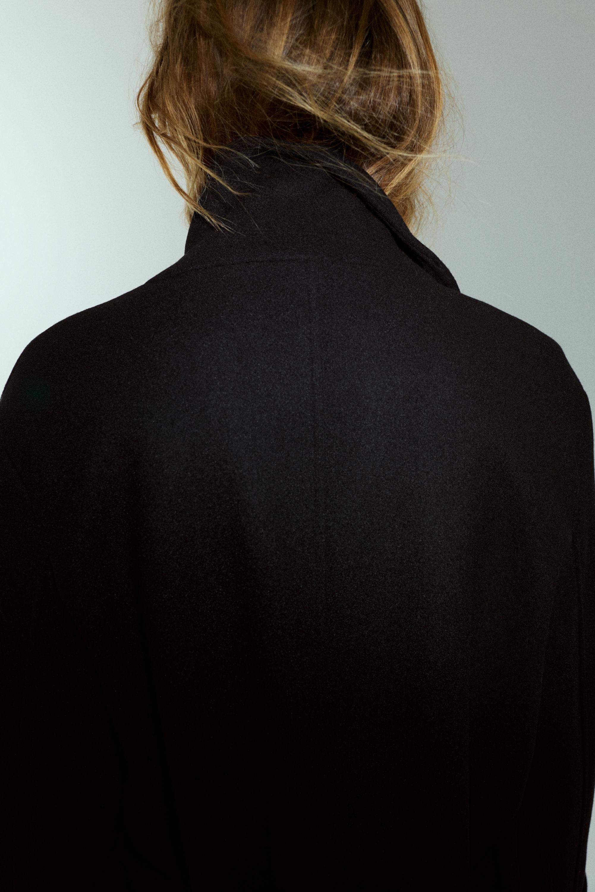 Long belted coat — Black