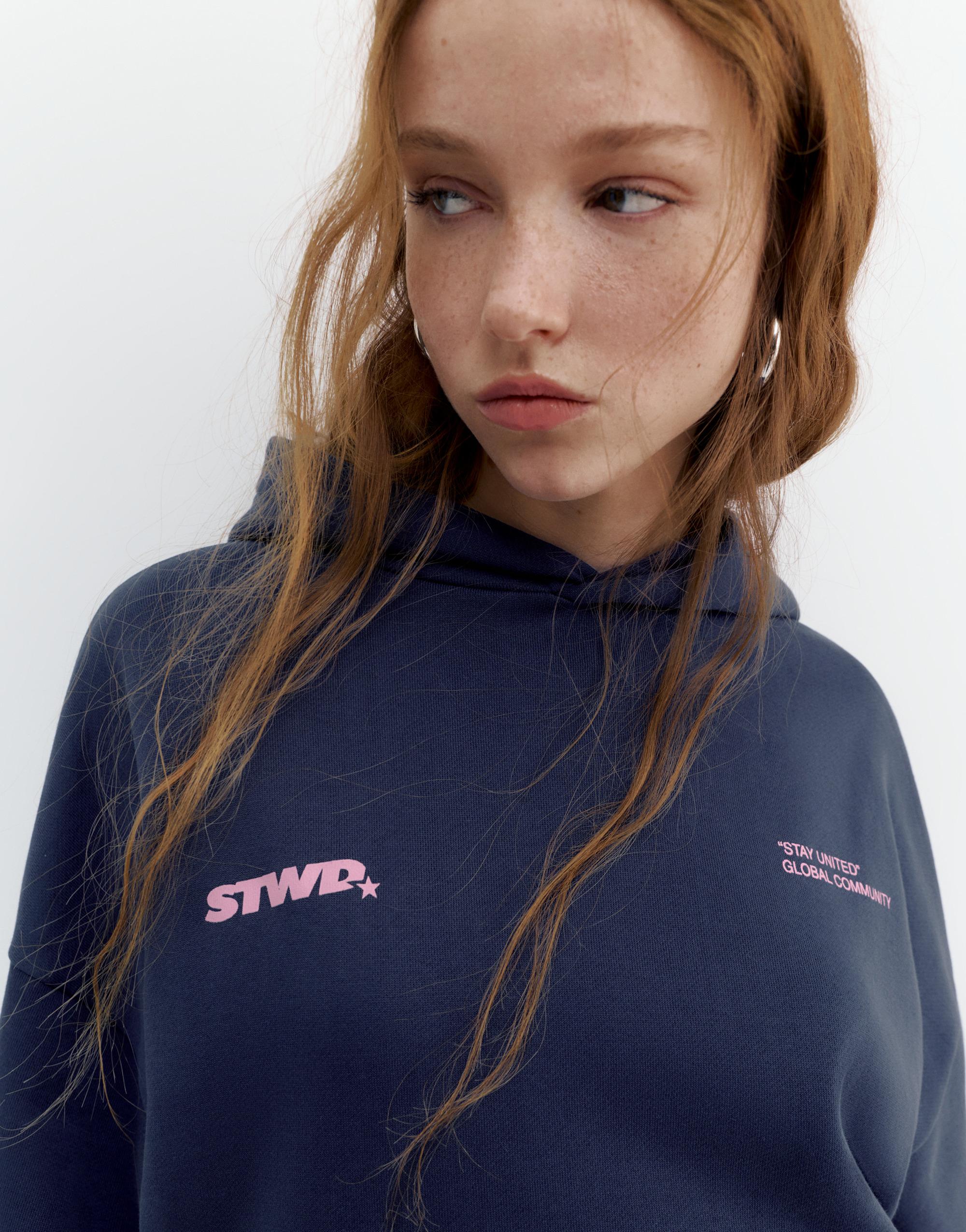 Kapüşonlu STWD yıldız sweatshirt - Görsel 14