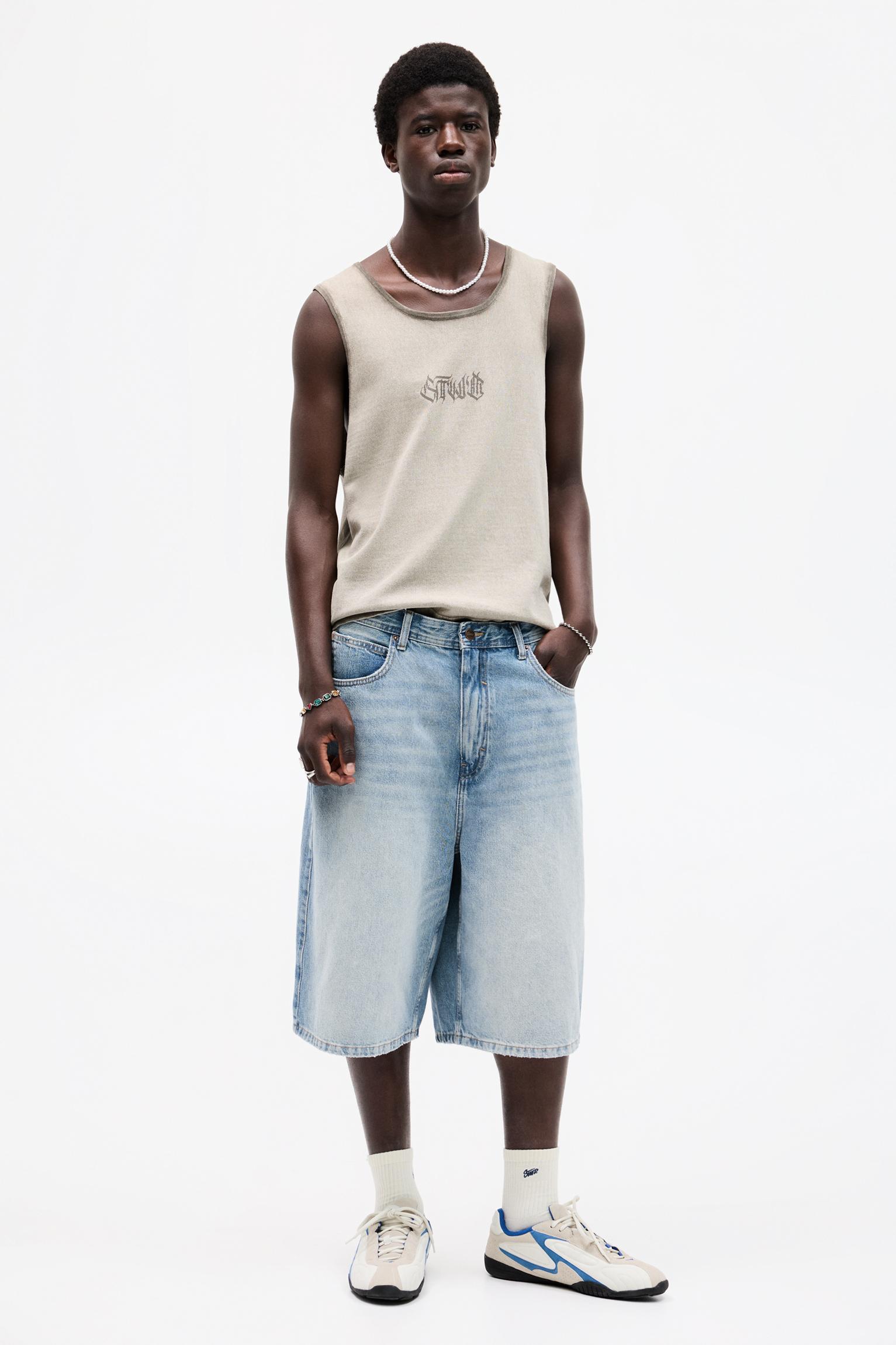 Skater jorts — Medium blue