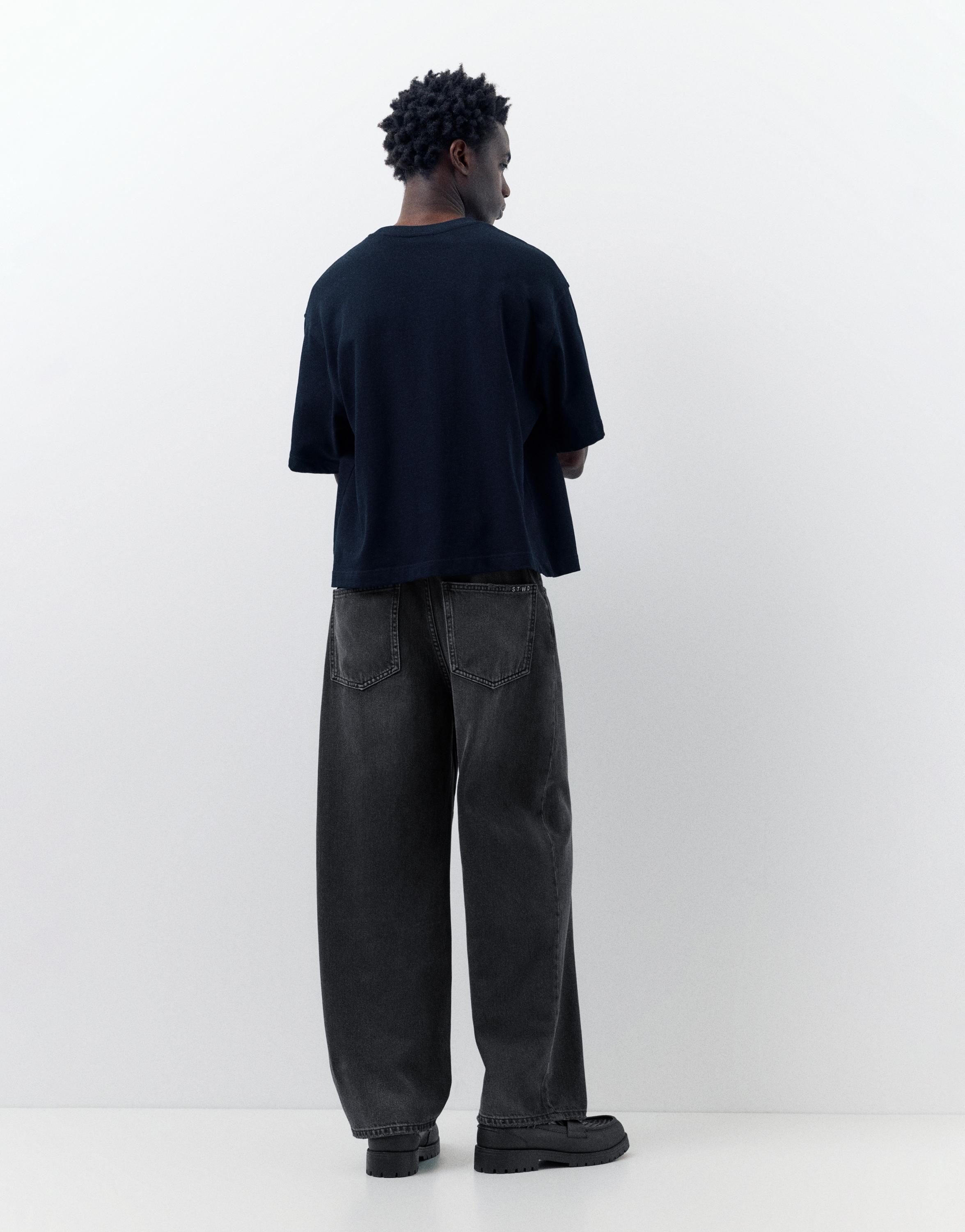 Relaxed fit baggy jeans — Faded black